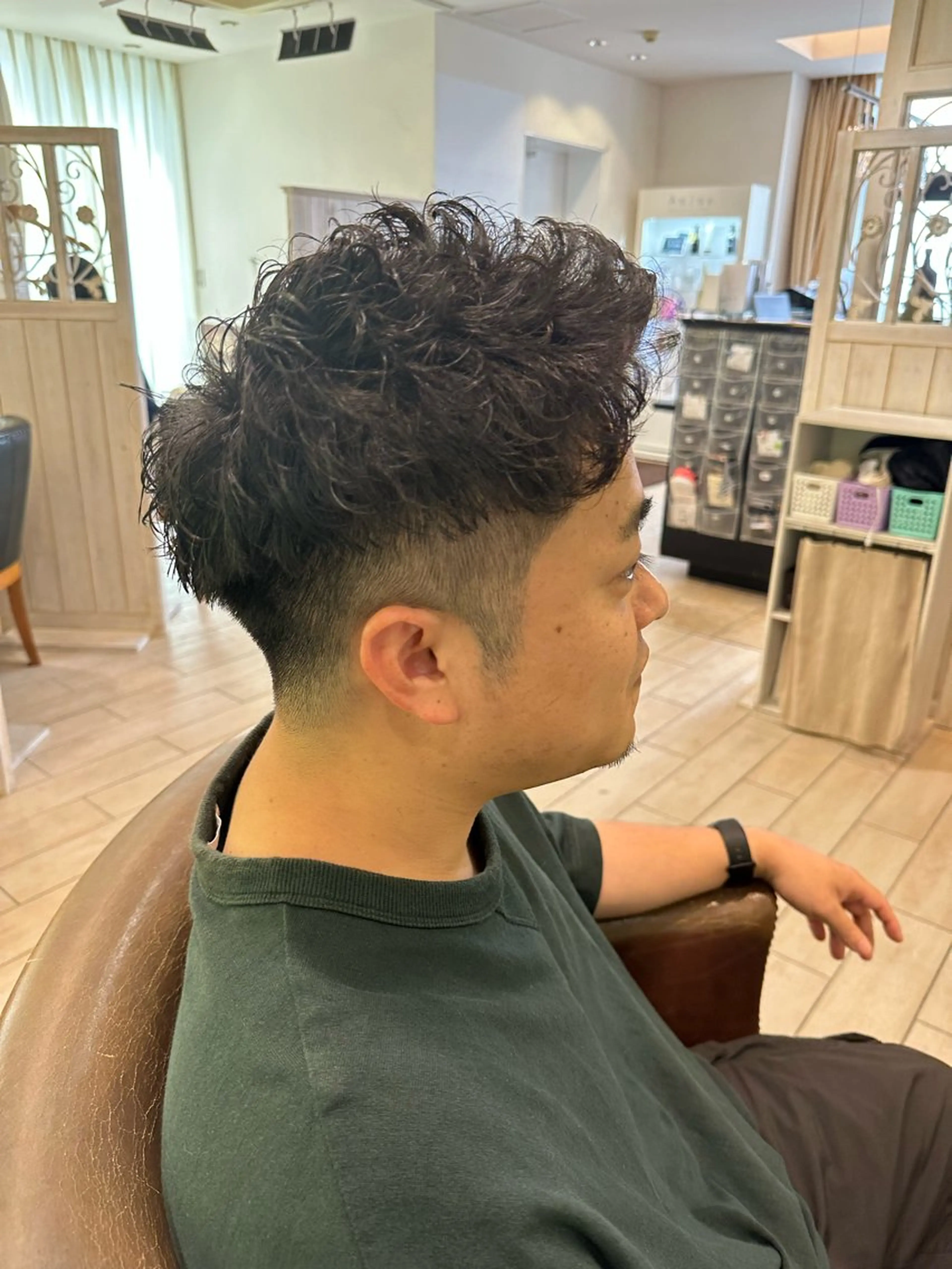 パーマ メンズ カット パーマ 増渕 駿介のヘアスタイル