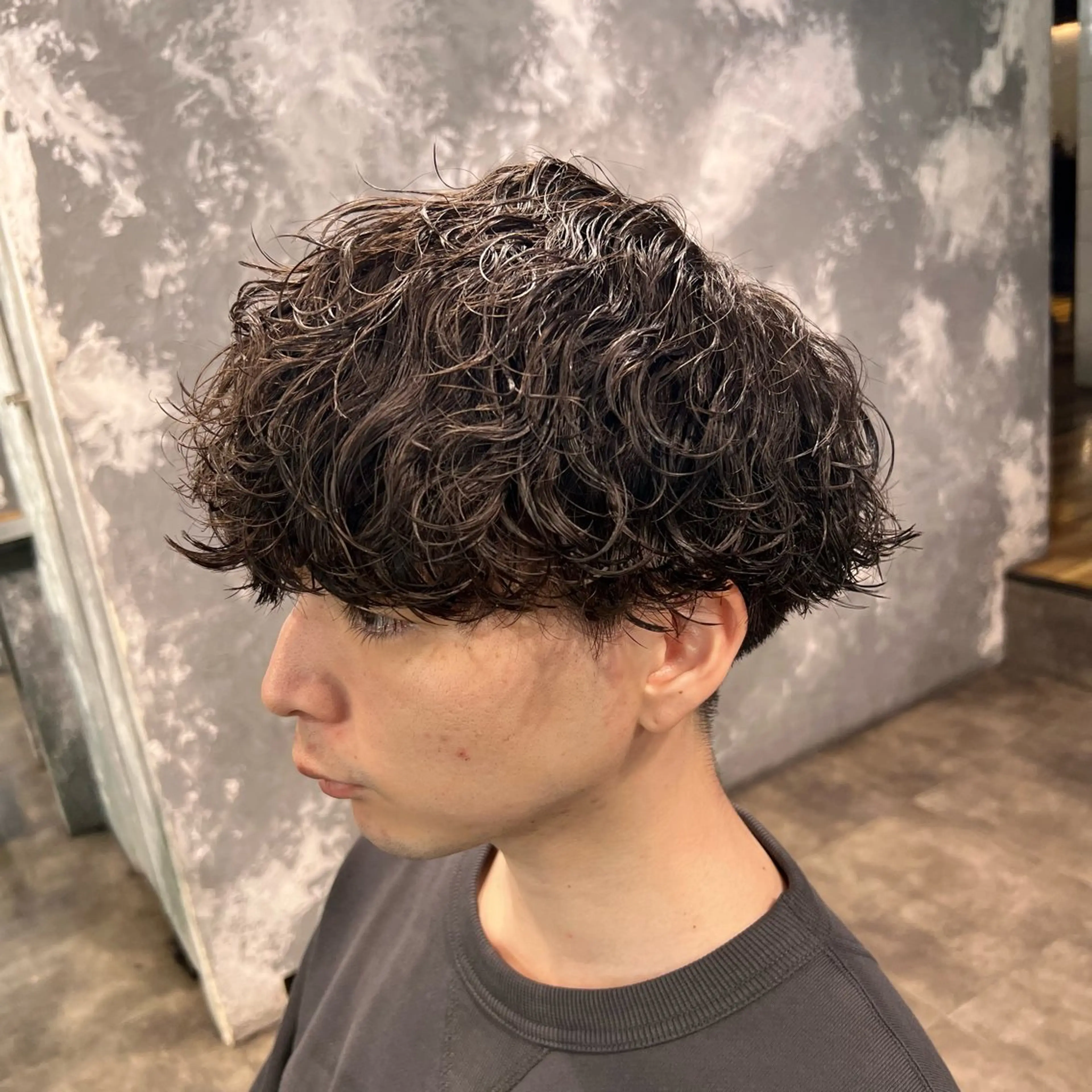 ショート カラー パーマ ヘアアレンジ メンズ キッズ アップバング センターパート メンズハイライト マッシュ メンズパーマ 🔷横浜1のパーマ 職人🔷将太郎のヘアスタイル