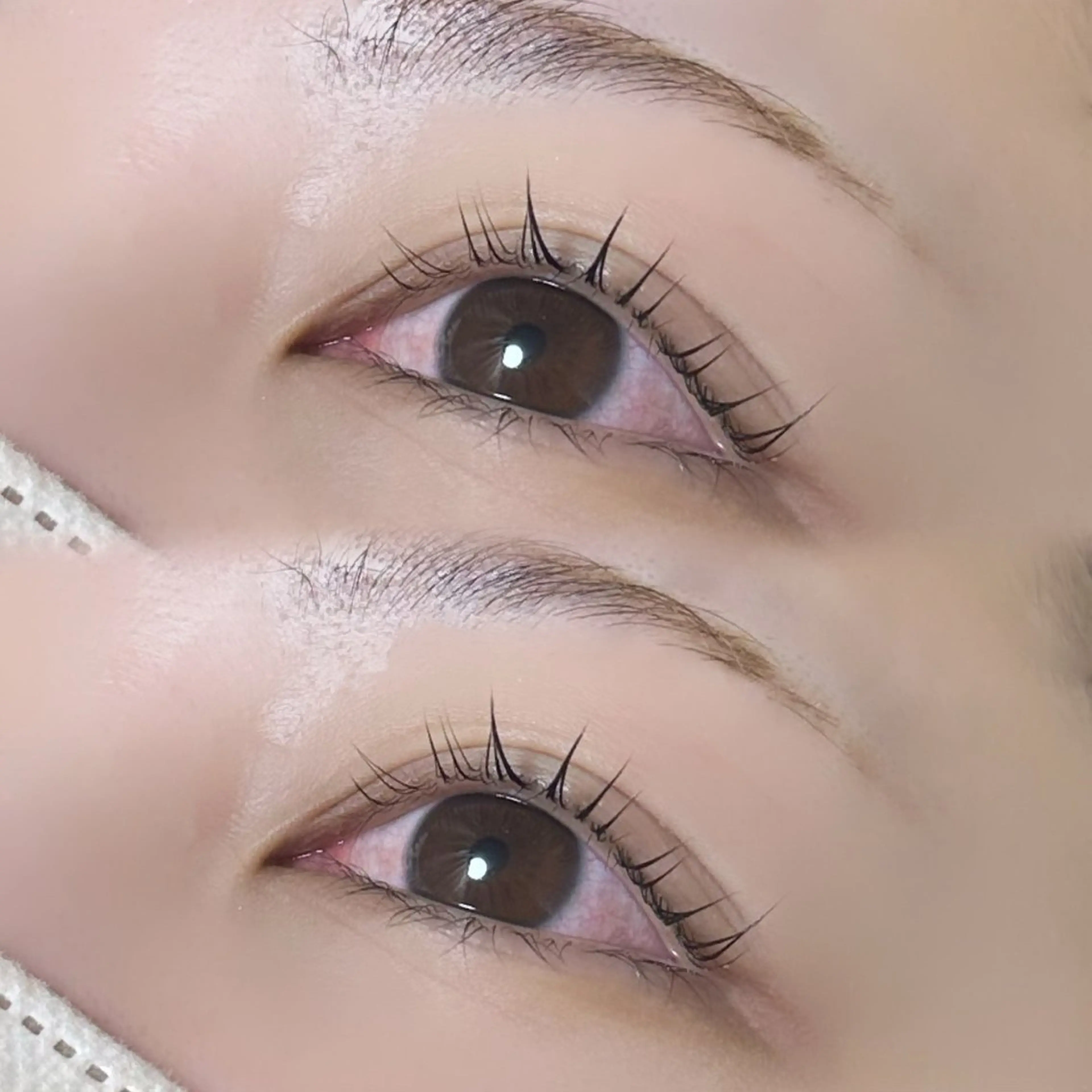 マツエク・マツパ ナチュラル 一重×まつ毛パーマ マツパ 似合わせ・マツパ/ ひなののマツエク・マツパデザイン