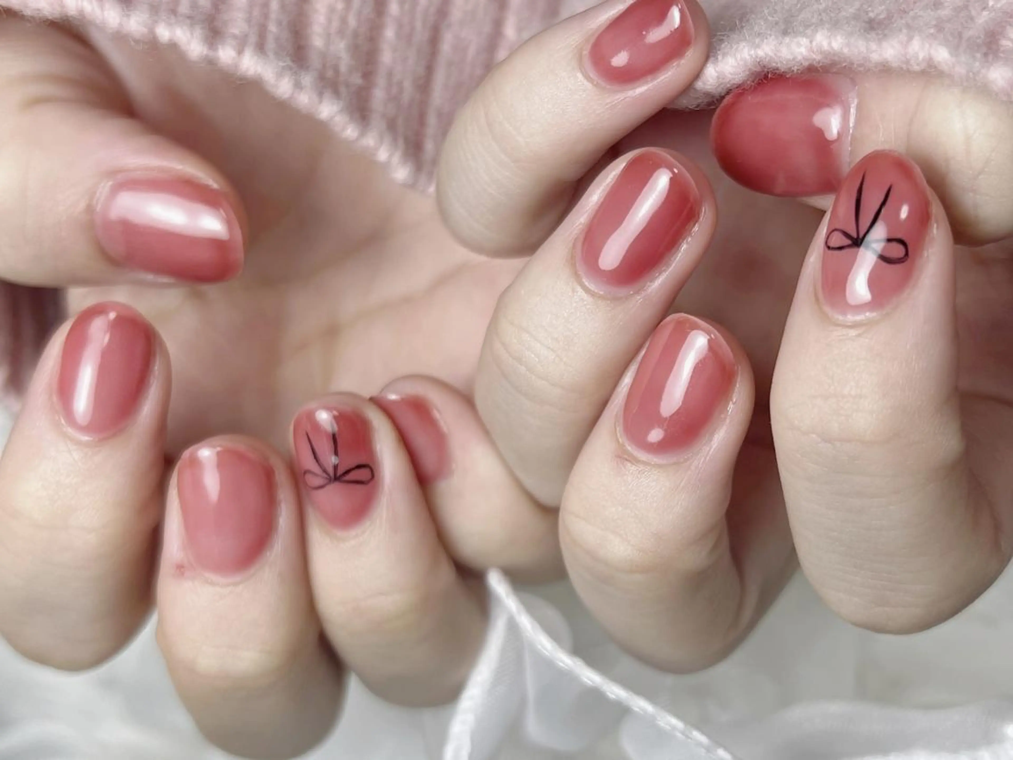 ネイル ハンドネイル 🦋y y Nail 🤍のネイルデザイン