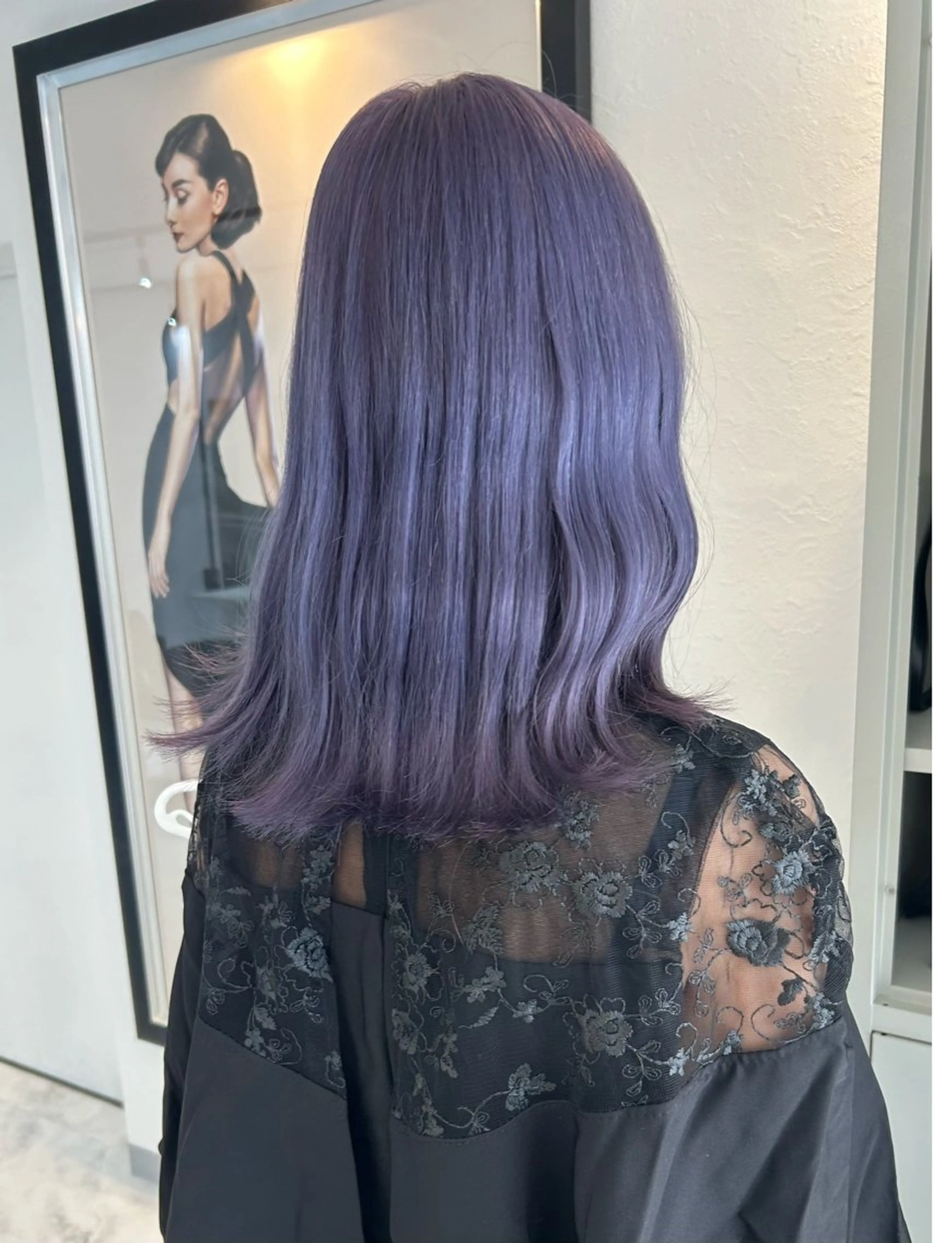 ミディアム カラー ヘアカラー トリートメント Via  京都烏丸所属・ブロンド/ハイトーン /レイヤー/りなのヘアスタイル