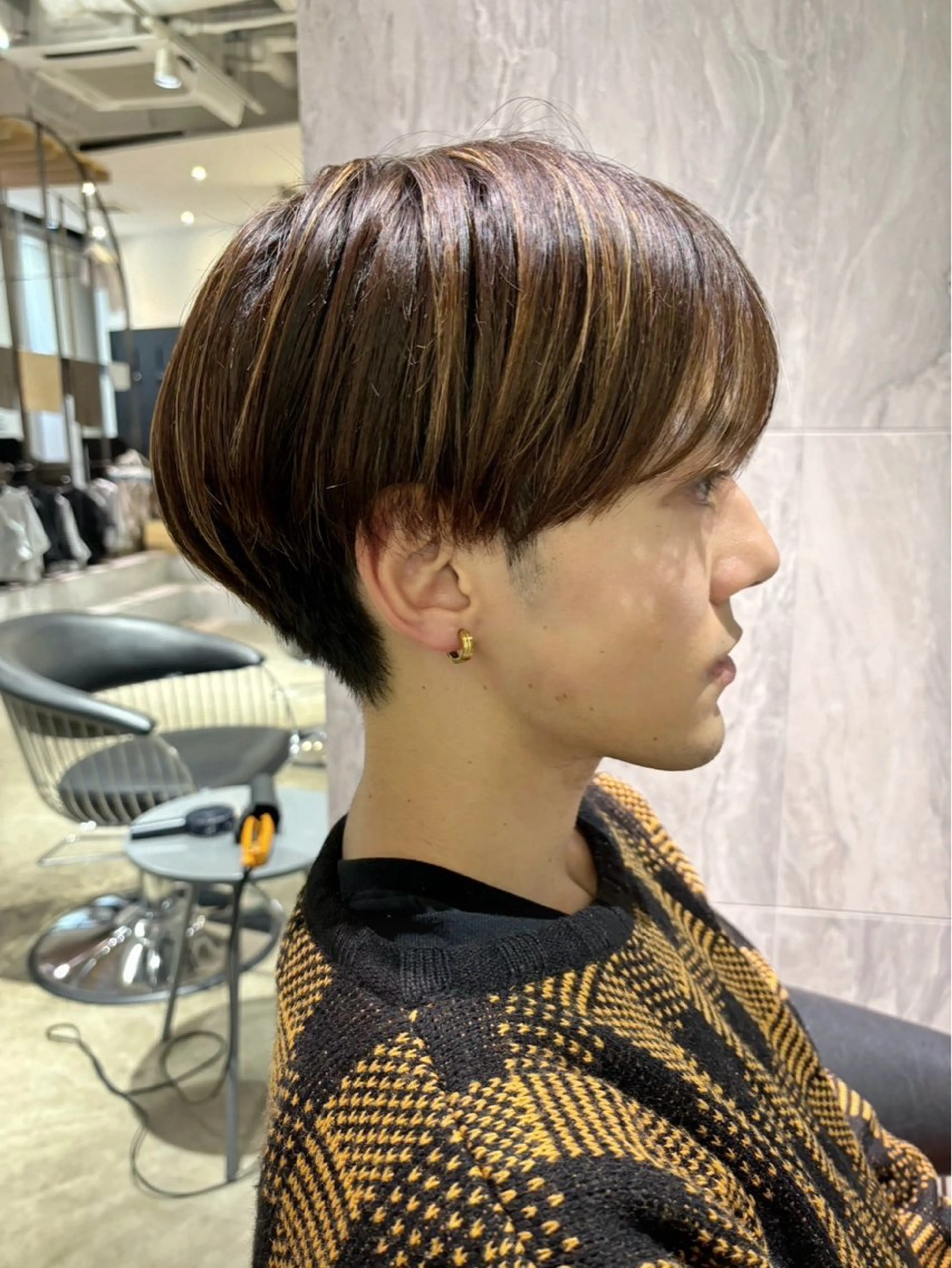 カラー メンズ ありあ【カット、 パーマモデル】のヘアスタイル