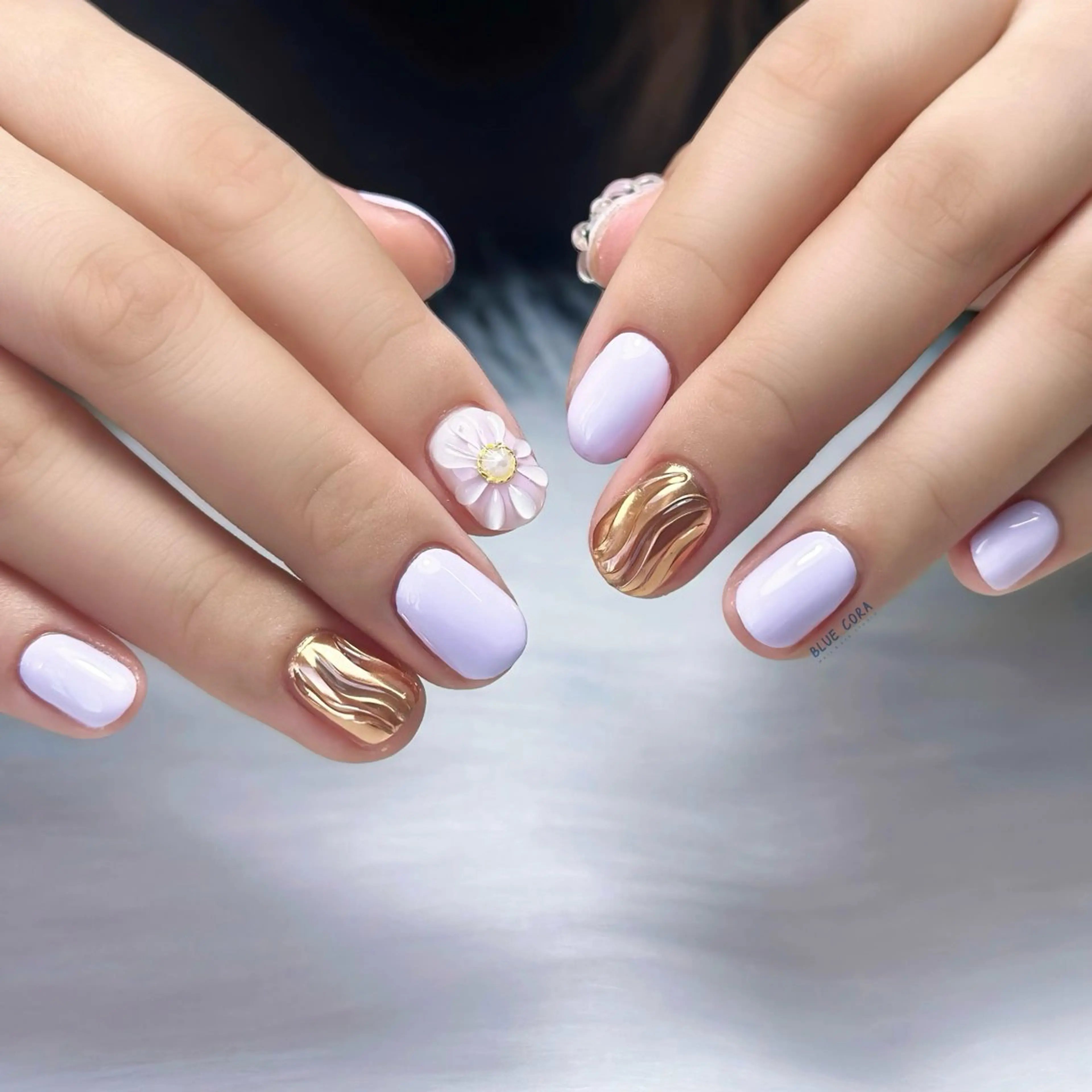 ネイル チークネイル クリアネイル マットネイル ミラーネイル ハンドネイル ハンドケア BLUE CORA所属・BLUE CORAのネイルデザイン