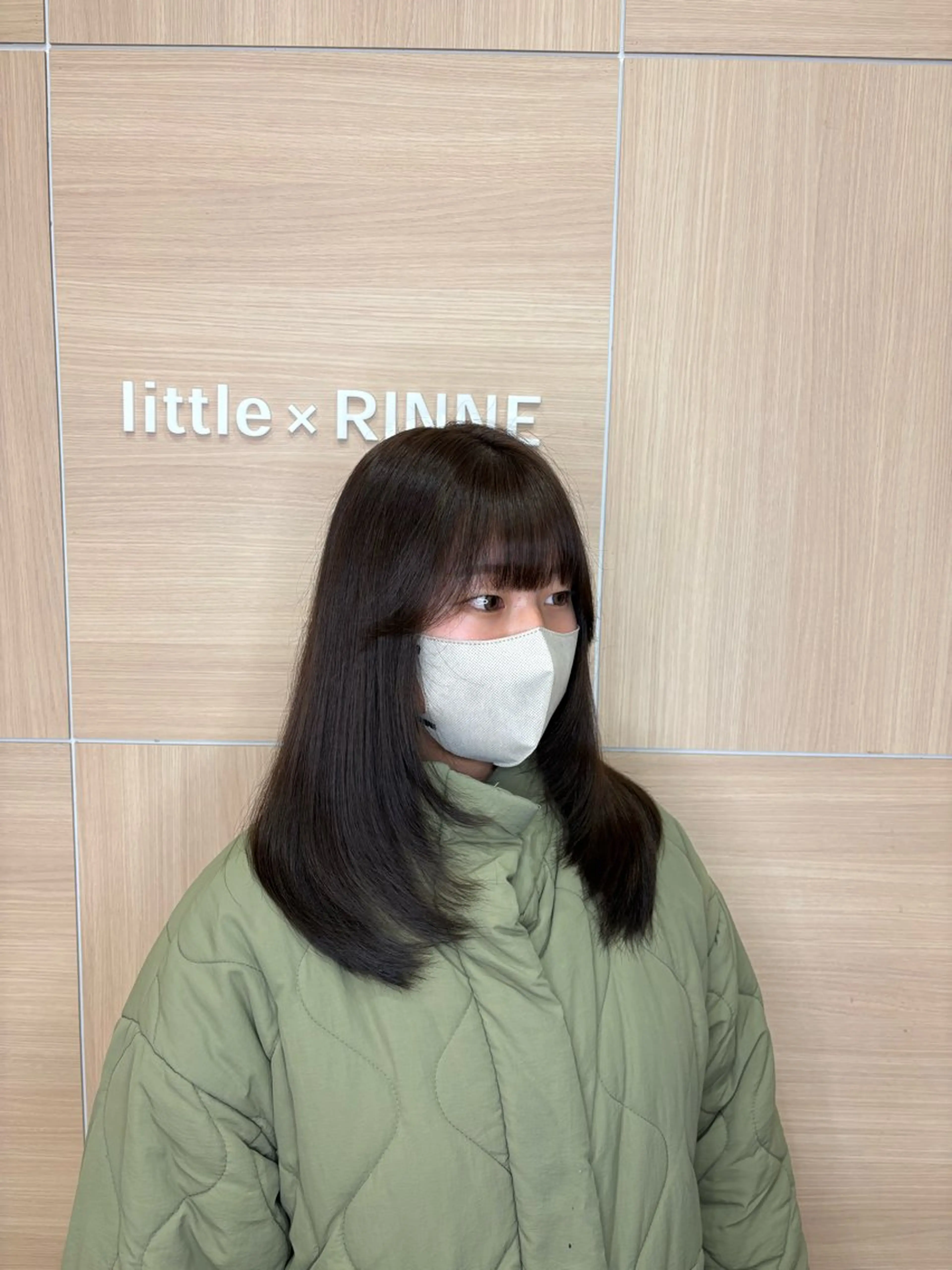 ミディアム 顔周りカット little×RINNE 栄所属・栄美容師/ ふう💇🏼‍♀️のヘアスタイル