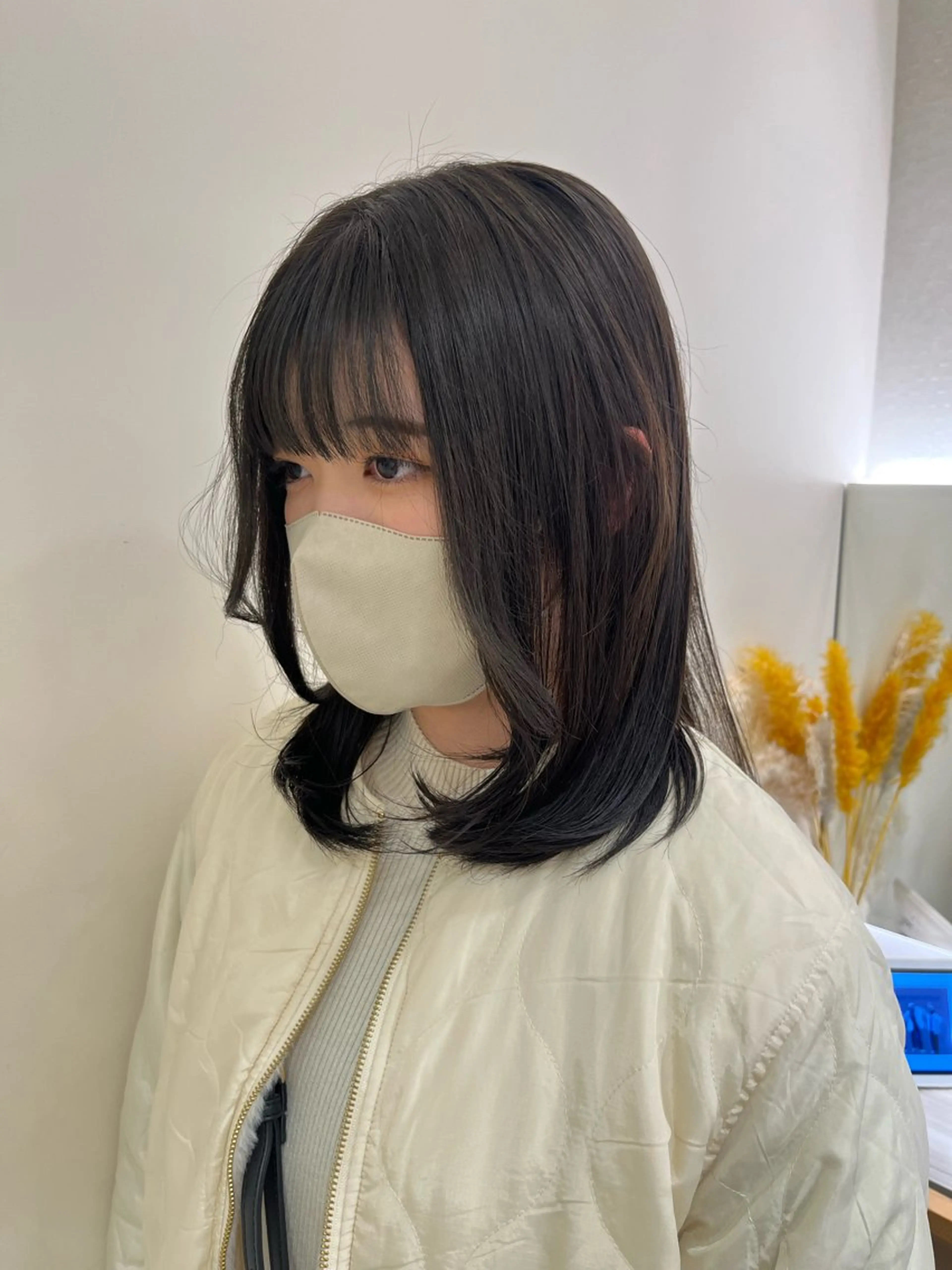 ミディアム 🫧オリーブカラー/ 酸性縮毛矯正銀座🫧のヘアスタイル