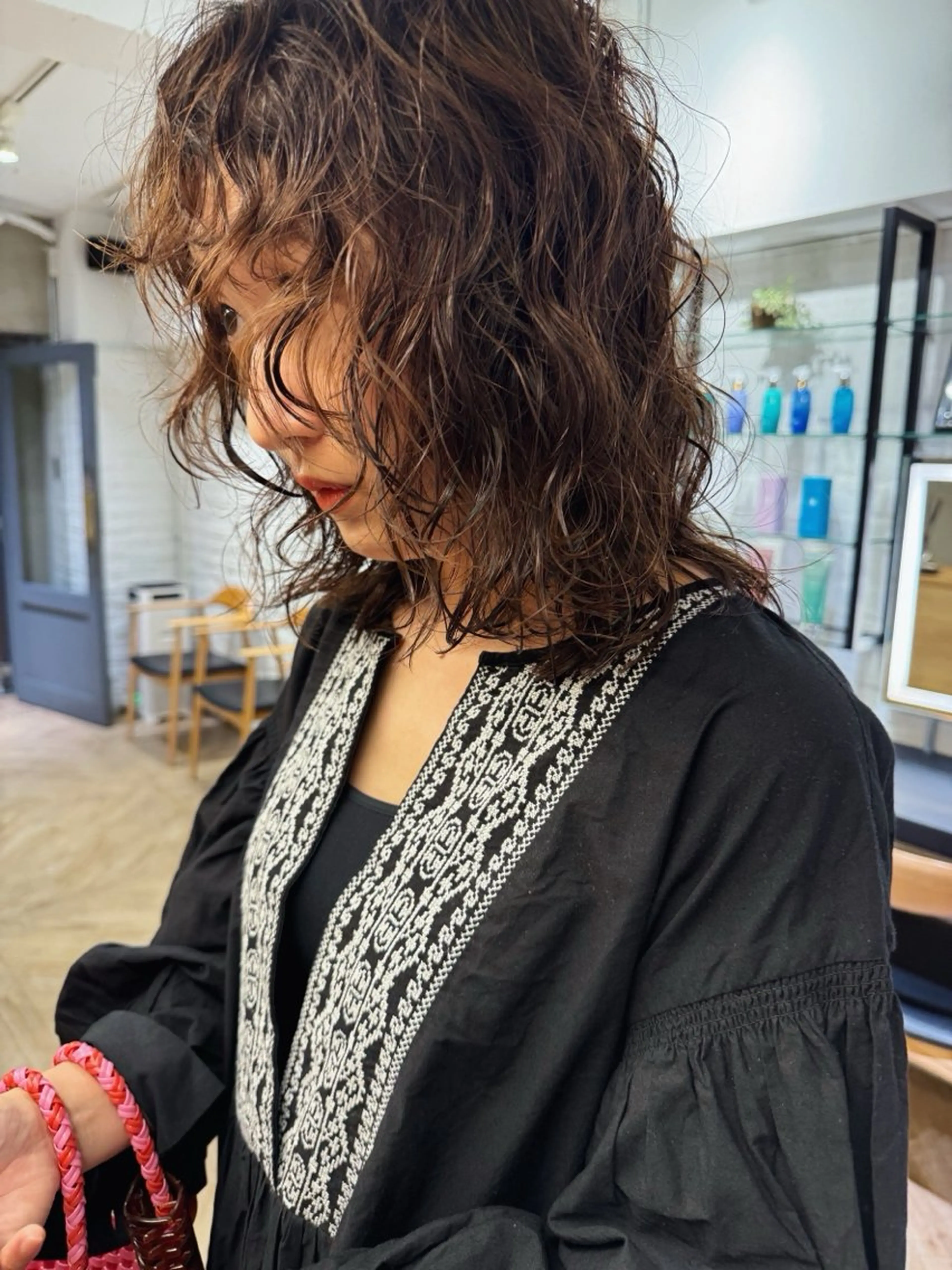 ミディアム ミディアムパーマ ✂️ハッシュカット/ レイヤー冨田✂️のヘアスタイル