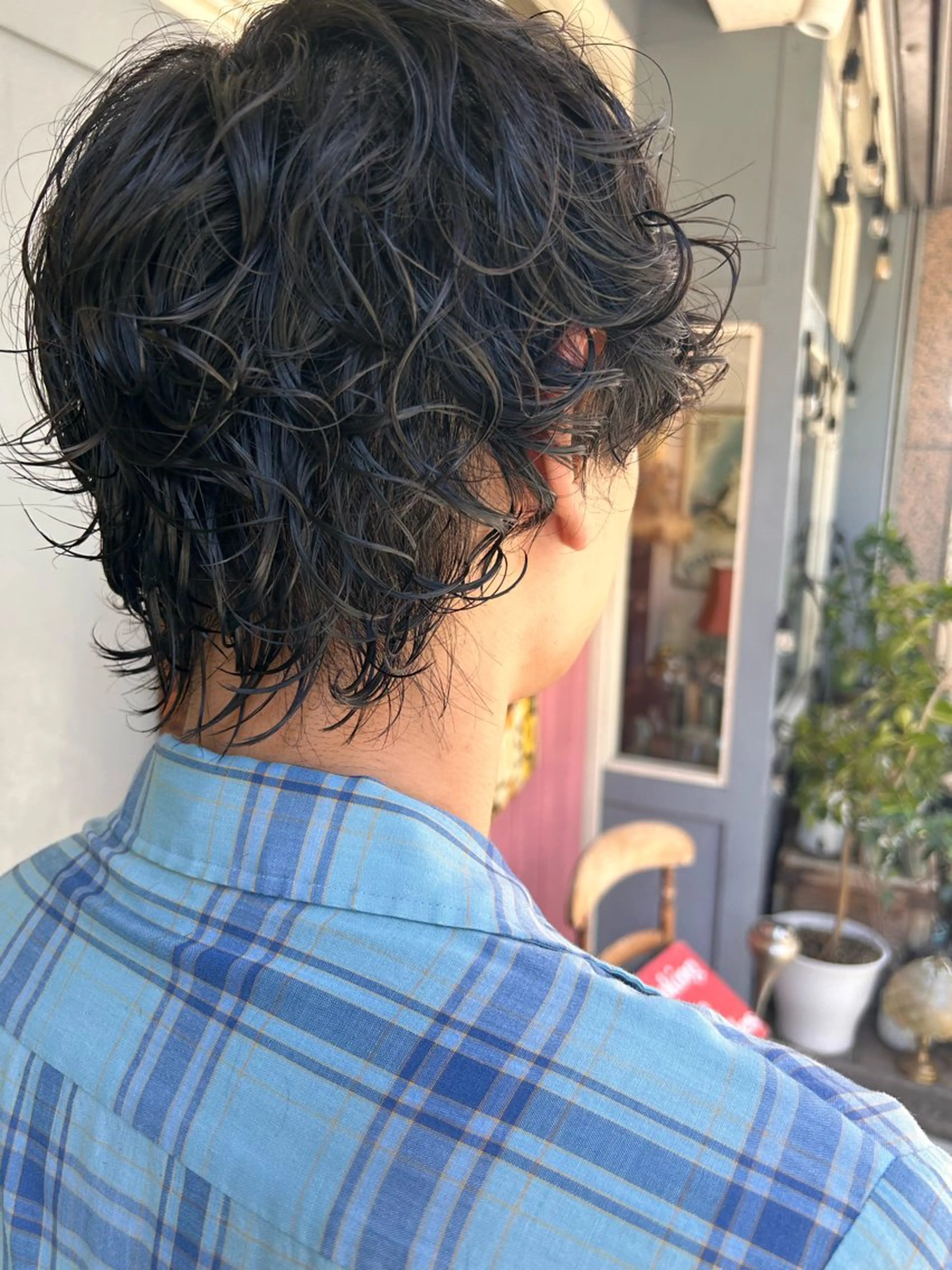 ショート パーマ メンズ カット パーマ 清水千優/パーマ/透 明感カラー/メンズのヘアスタイル