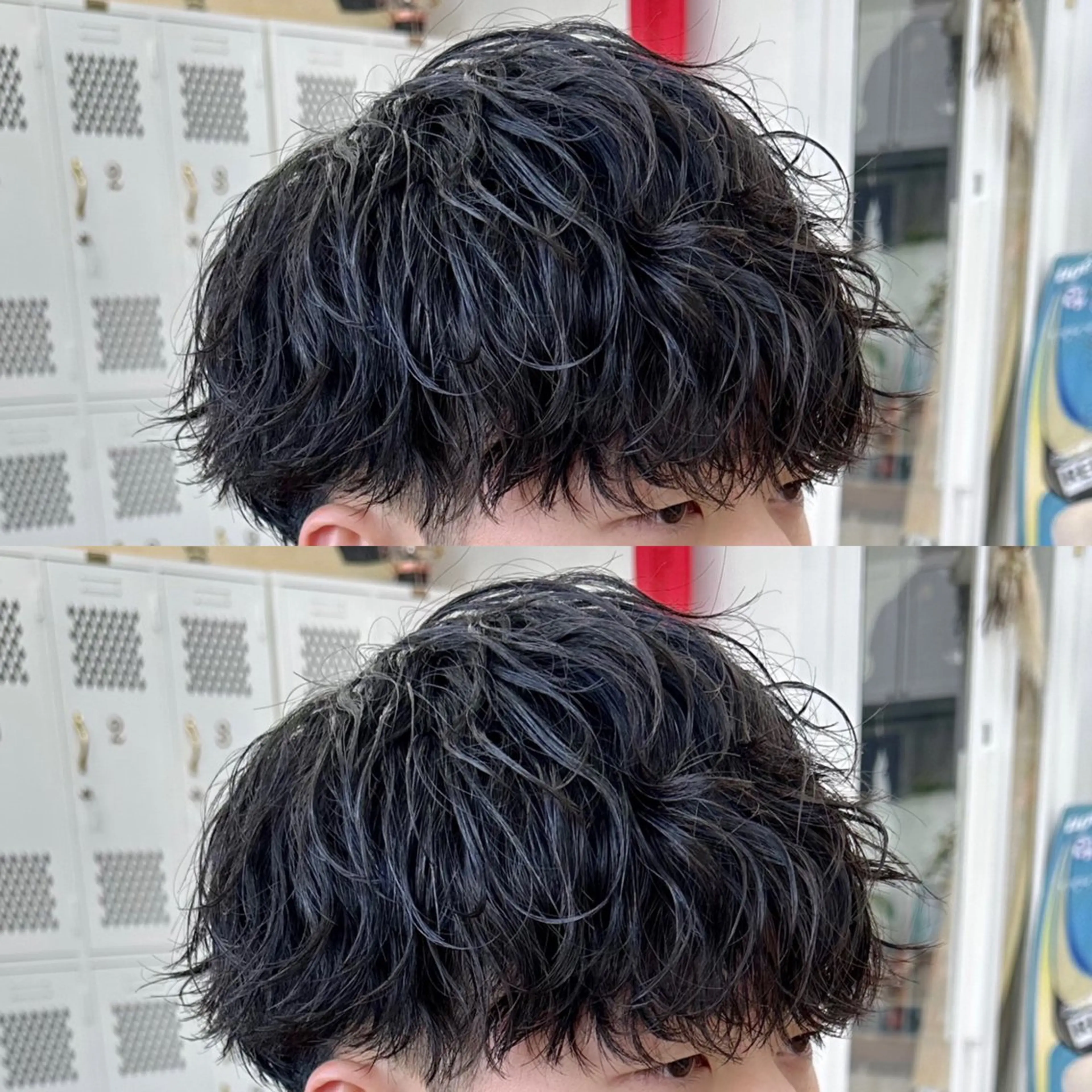 ミディアム パーマ メンズ ミディアムパーマ メンズパーマ 波巻きパーマ スパイラルパーマ メンズ特化✂️ 小枝 優生のヘアスタイル