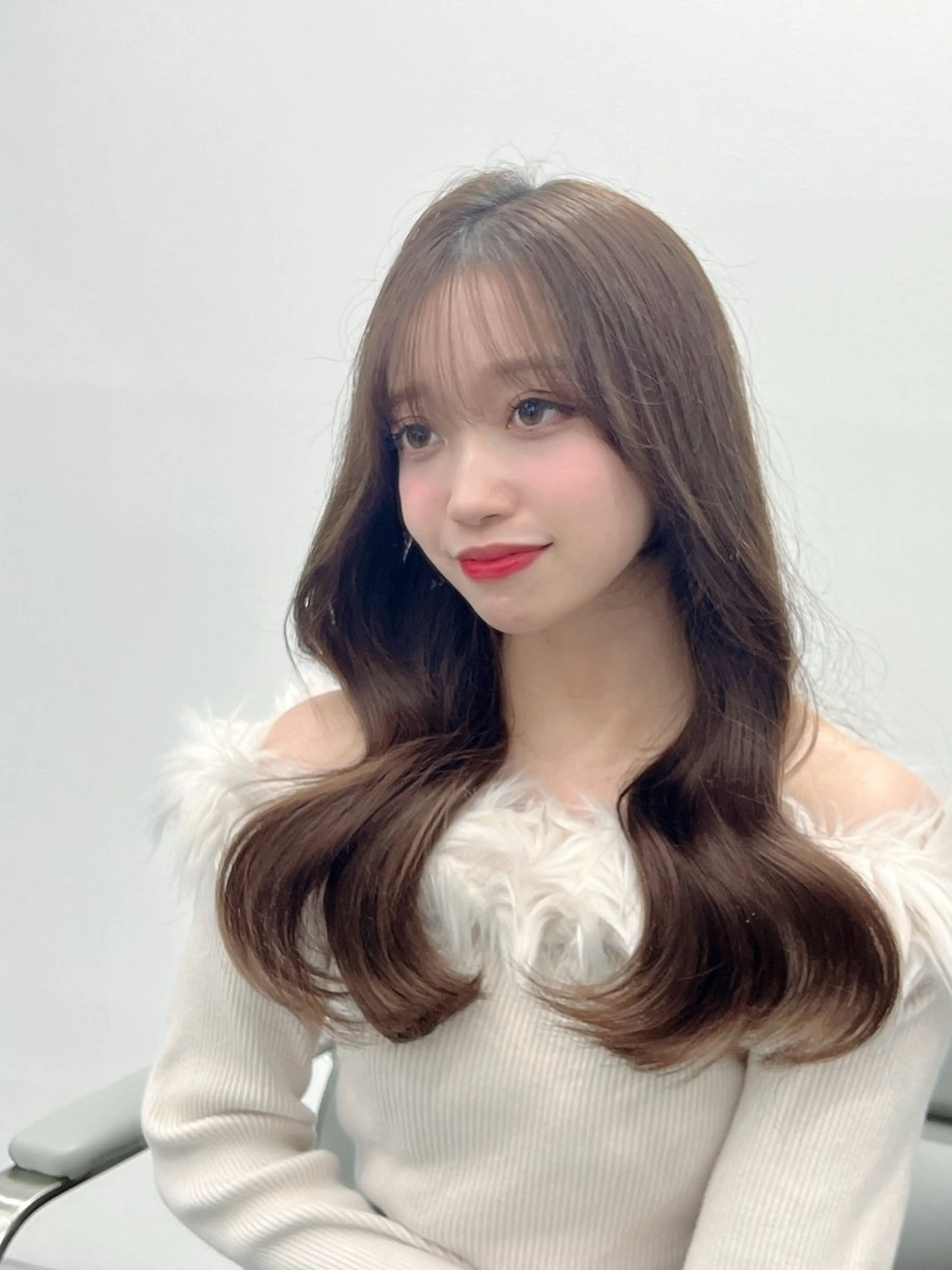 セミロング カット ヘアカラー トリートメント 韓国/顔周り/透明感 /レイヤー/ひなたのヘアスタイル