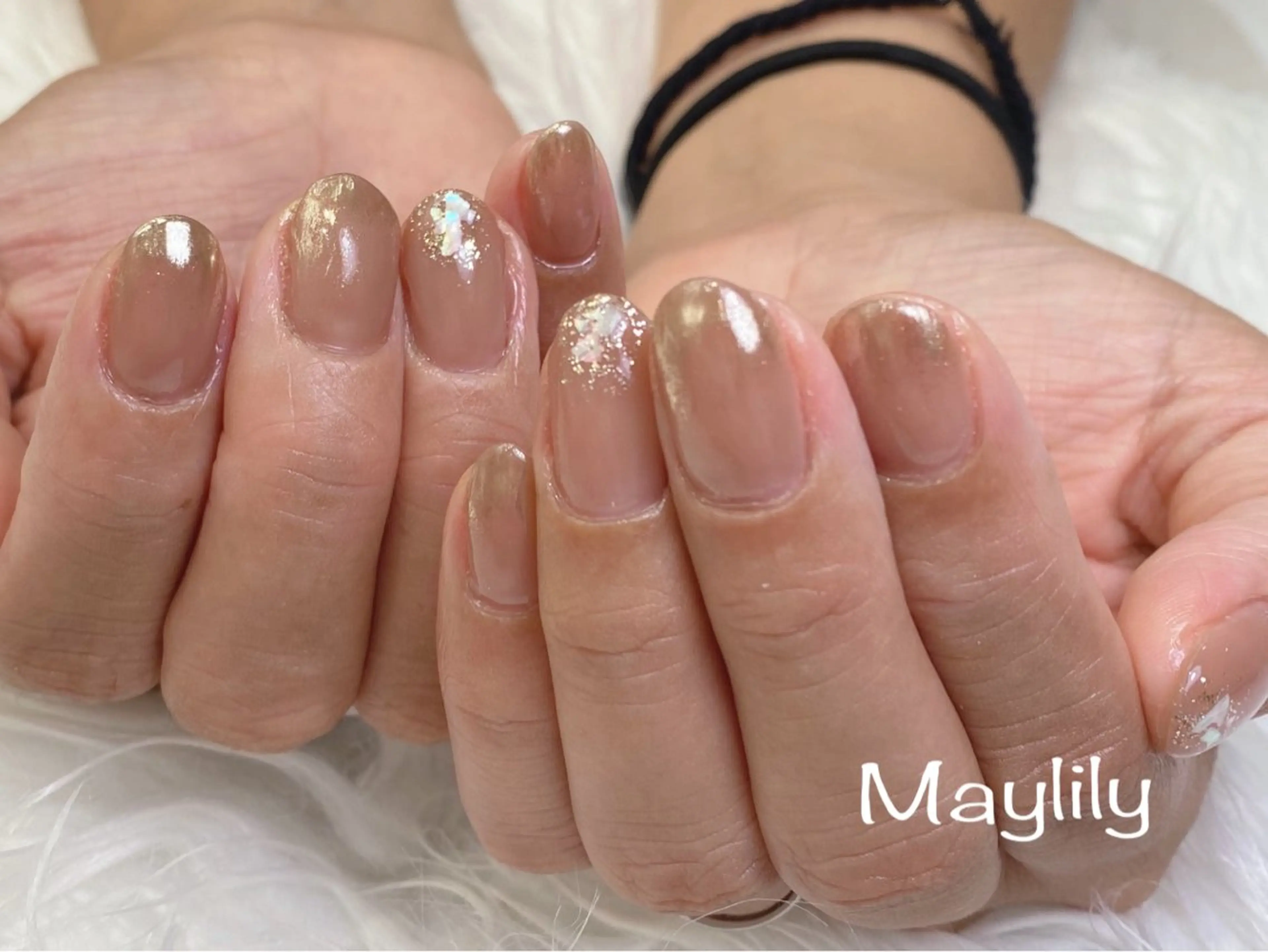 ネイル ブラウン ハンドネイル Nail salon Maylily所属・Nail salon Maylilyのネイルデザイン