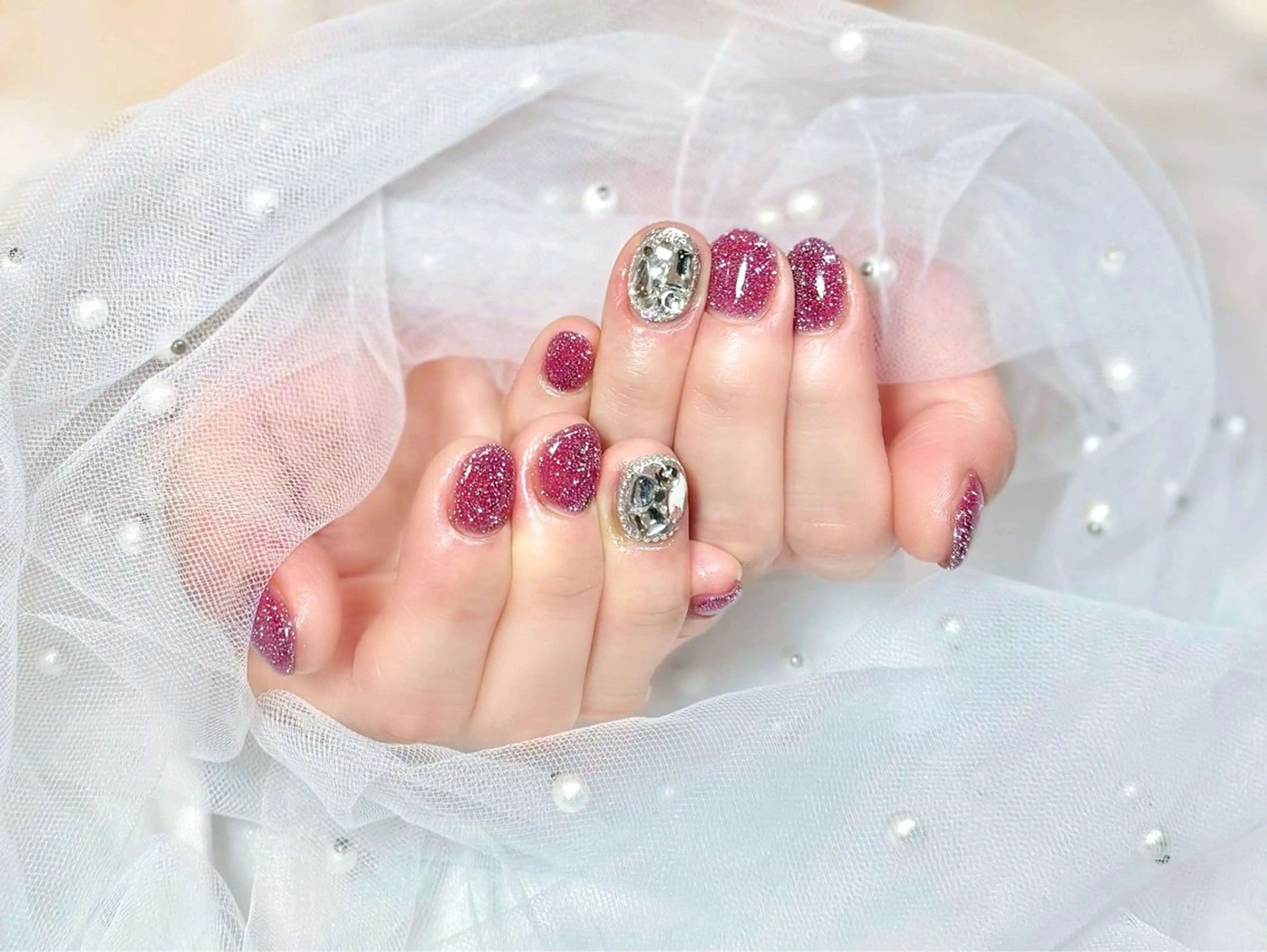 ネイル フラッシュネイル 韓国ネイル ワンカラーネイル パープル Chat　noir所属・【chatnoir】 MIYUのネイルデザイン