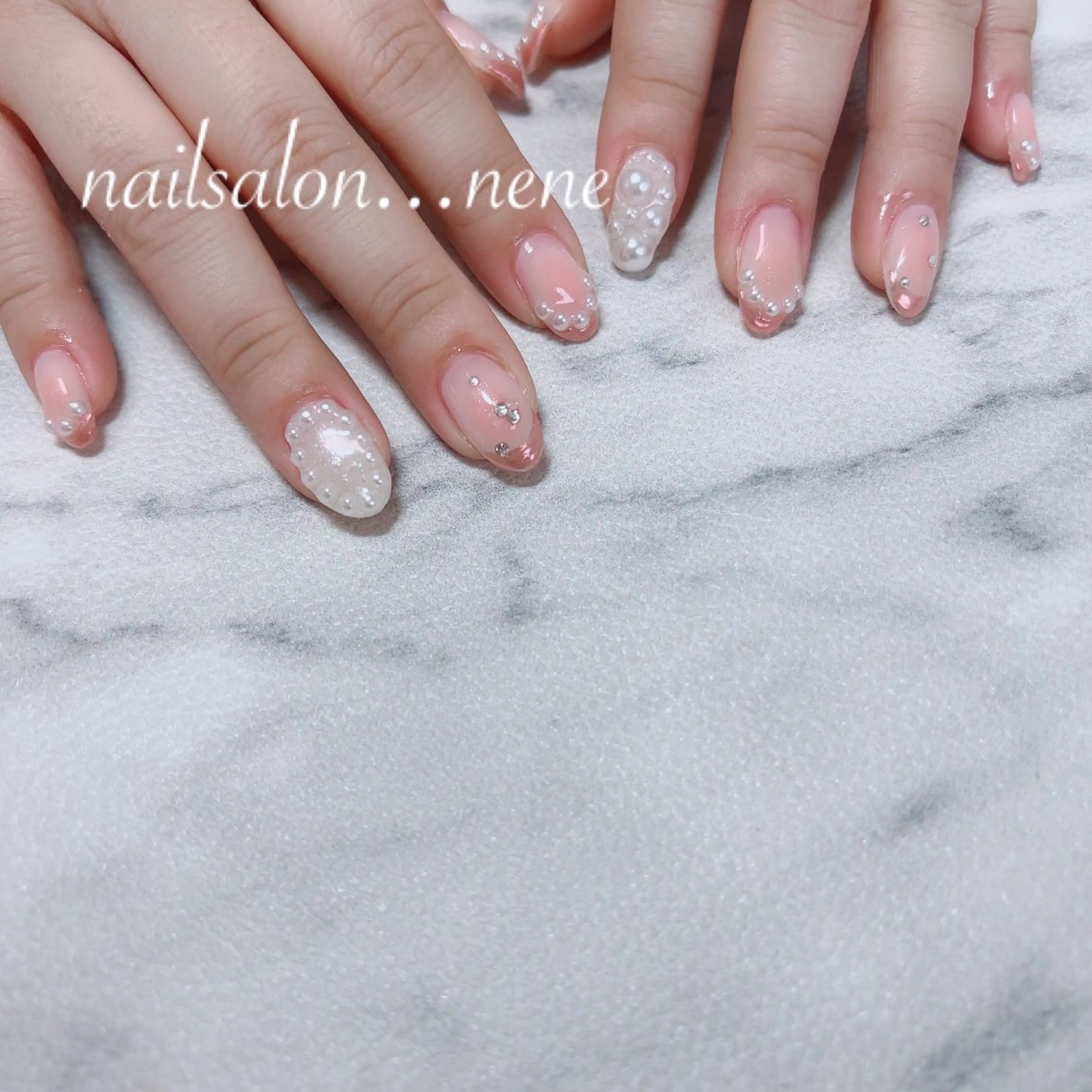 ネイル フレンチネイル ミラーネイル nailsalon ...neneのネイルデザイン