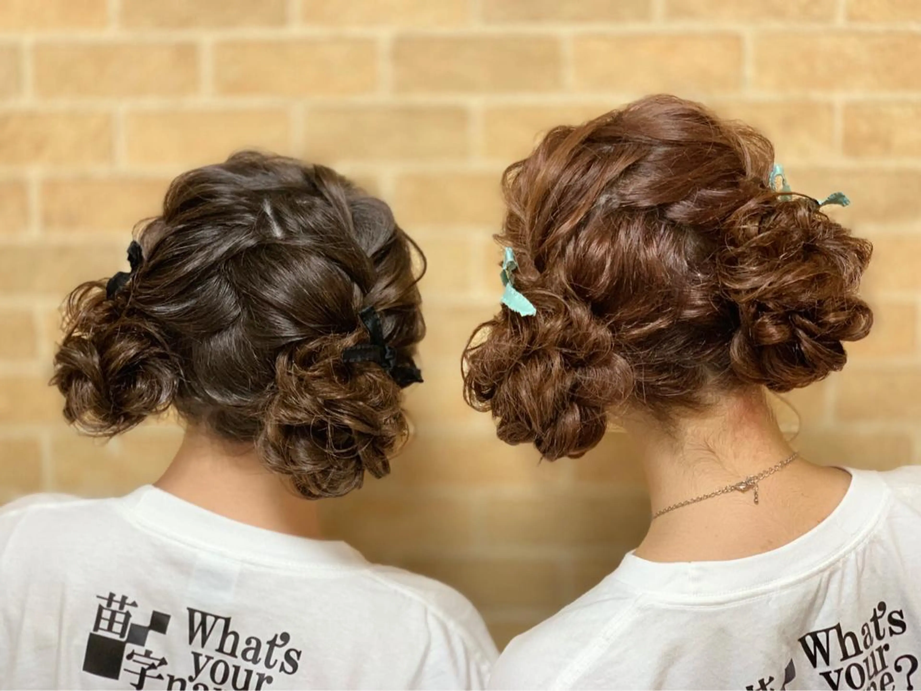 ロング ヘアアレンジ お団子ヘア Achieve 三ノ宮のヘアスタイル