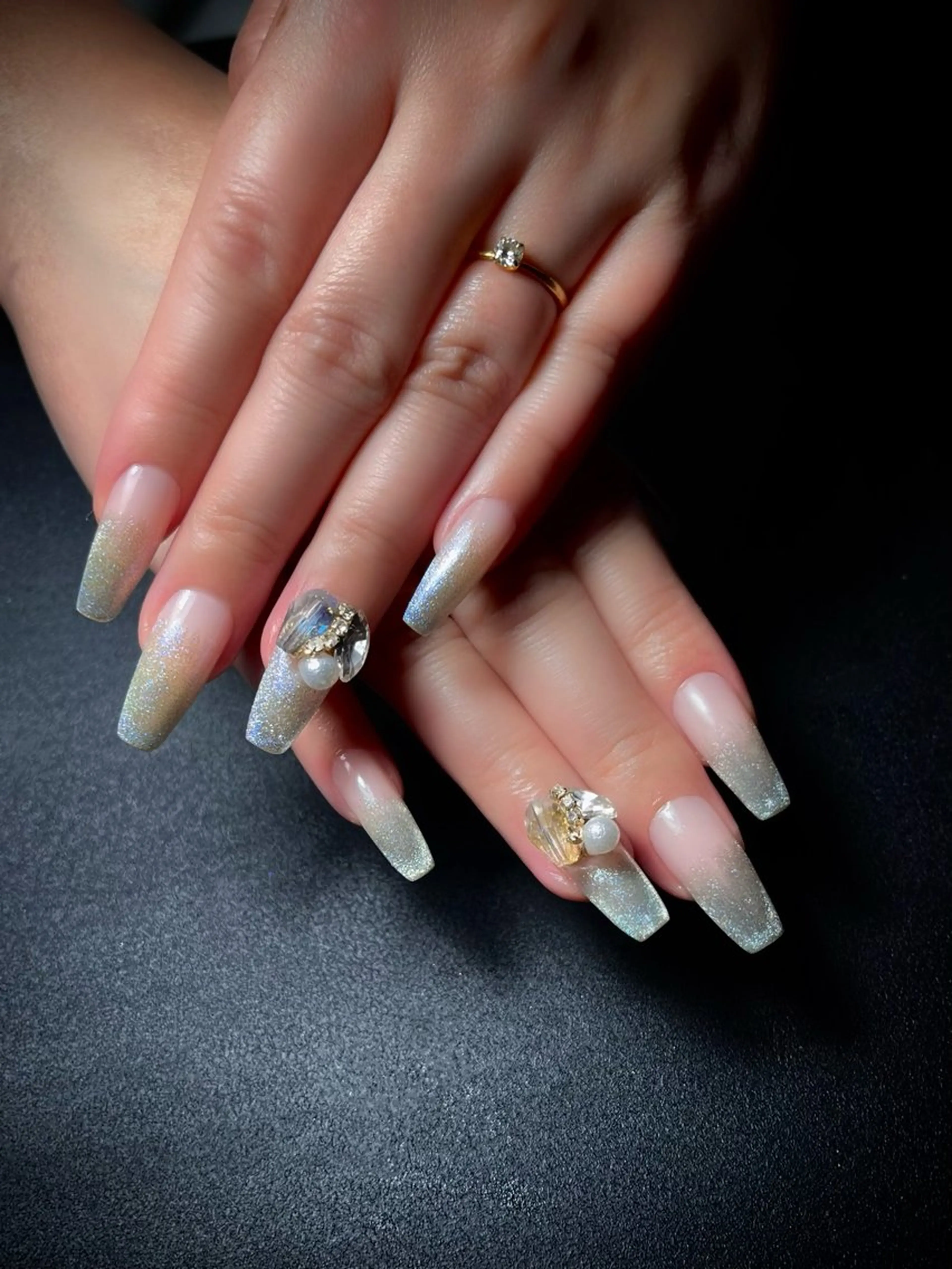 ネイル 長さ出し スカルプネイル nine.🦋 YUKOのネイルデザイン