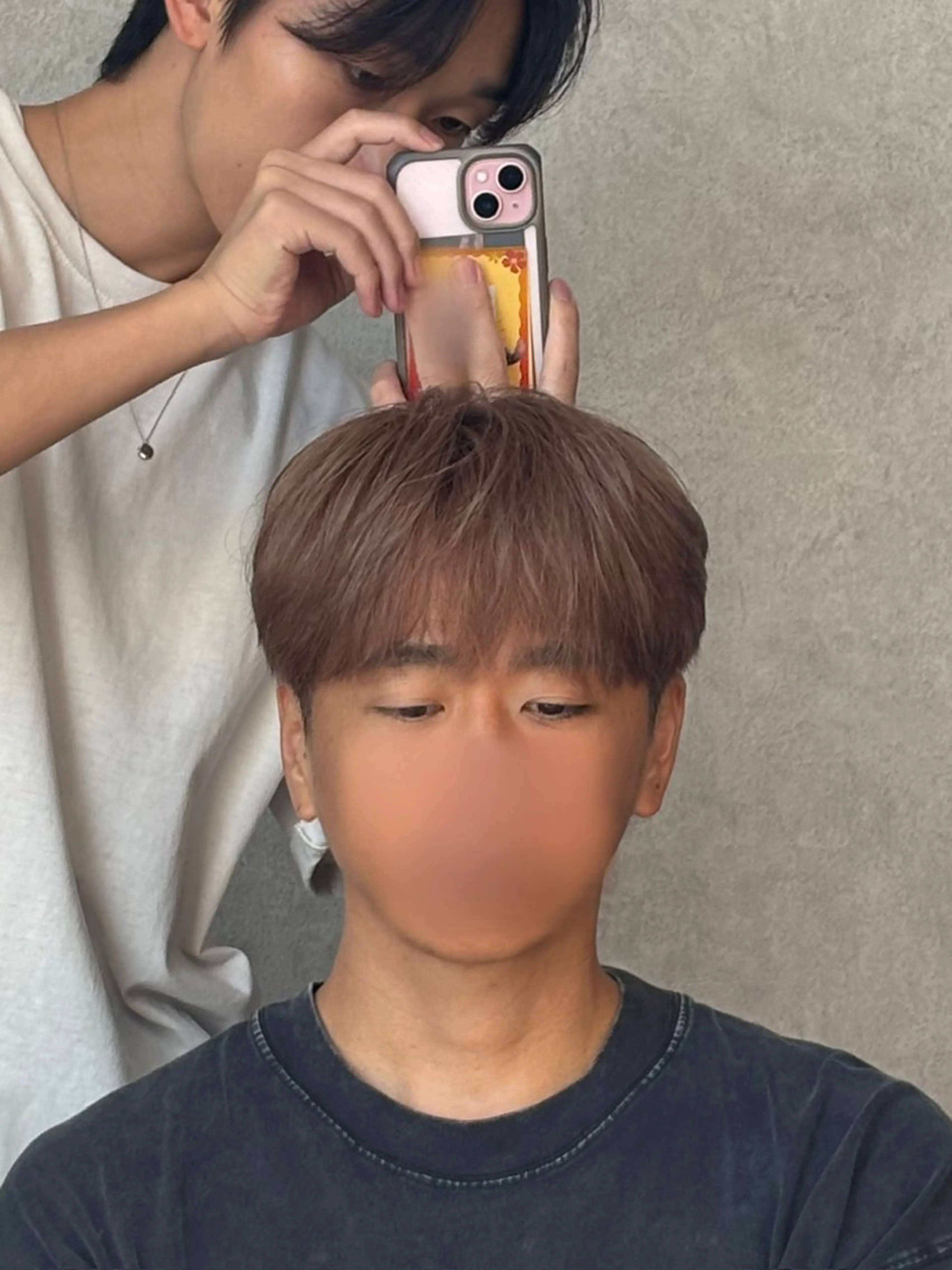 ショート パーマ メンズ ヘアカラー トリートメント 韓国メンズヘア/ ダウンパーマ/歩夢のヘアスタイル