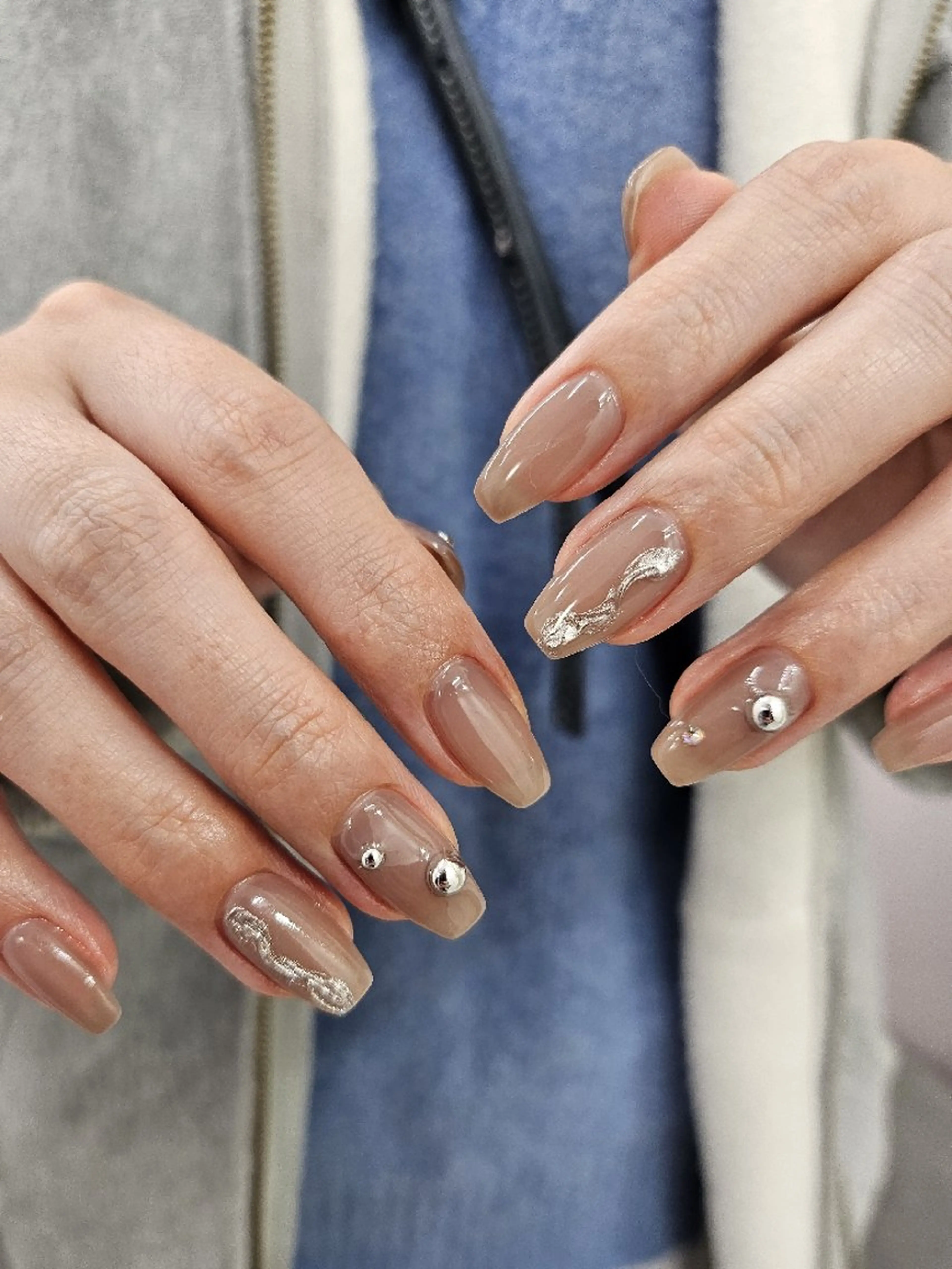 ネイル アートネイル ジェルネイル ミラーネイル ニュアンスネイル ワンカラーネイル ハンドネイル puku nail 🌼kazu🌼のネイルデザイン