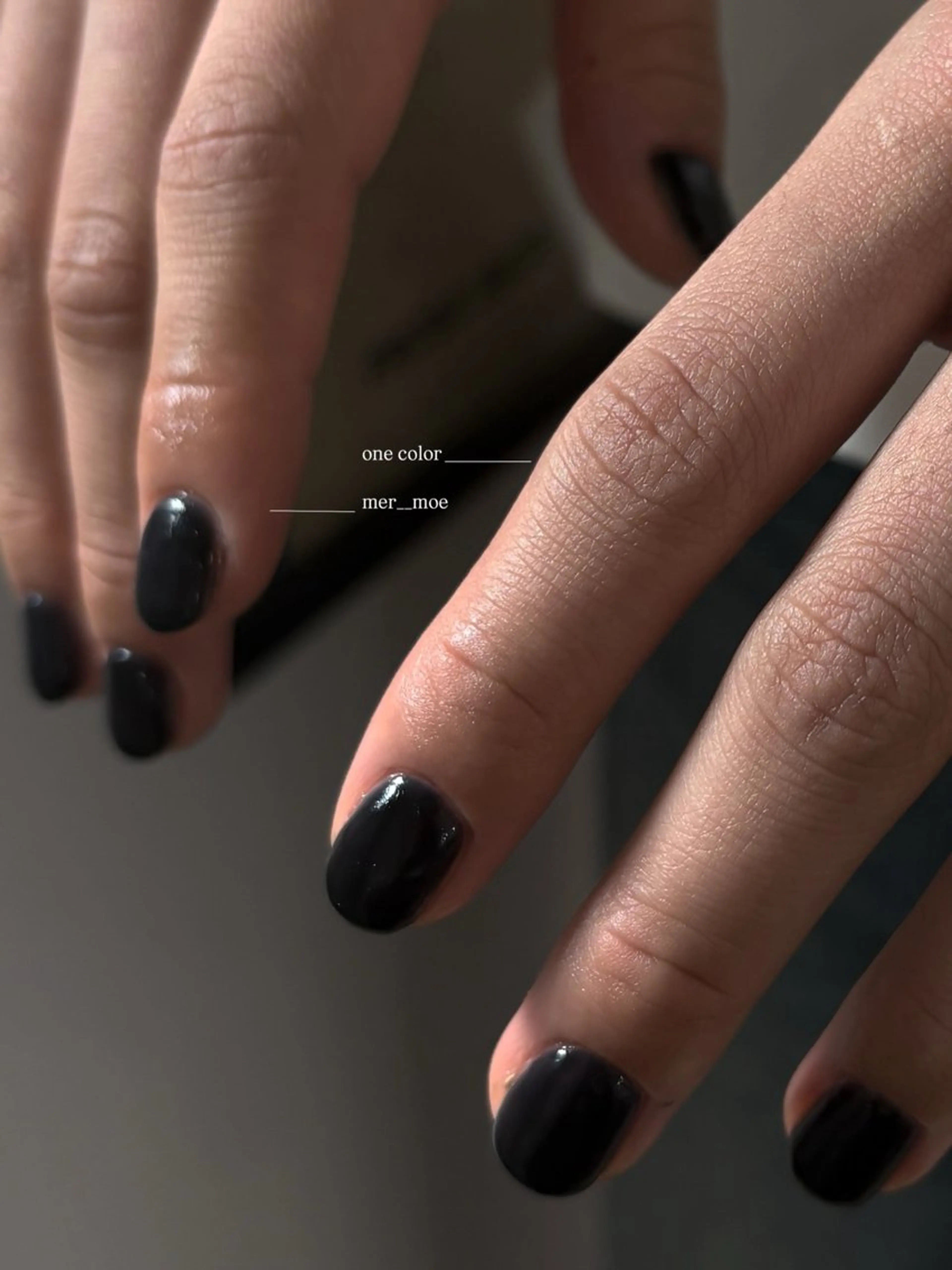 ネイル ネイビー ワンカラーネイル moe ⠀のネイルデザイン