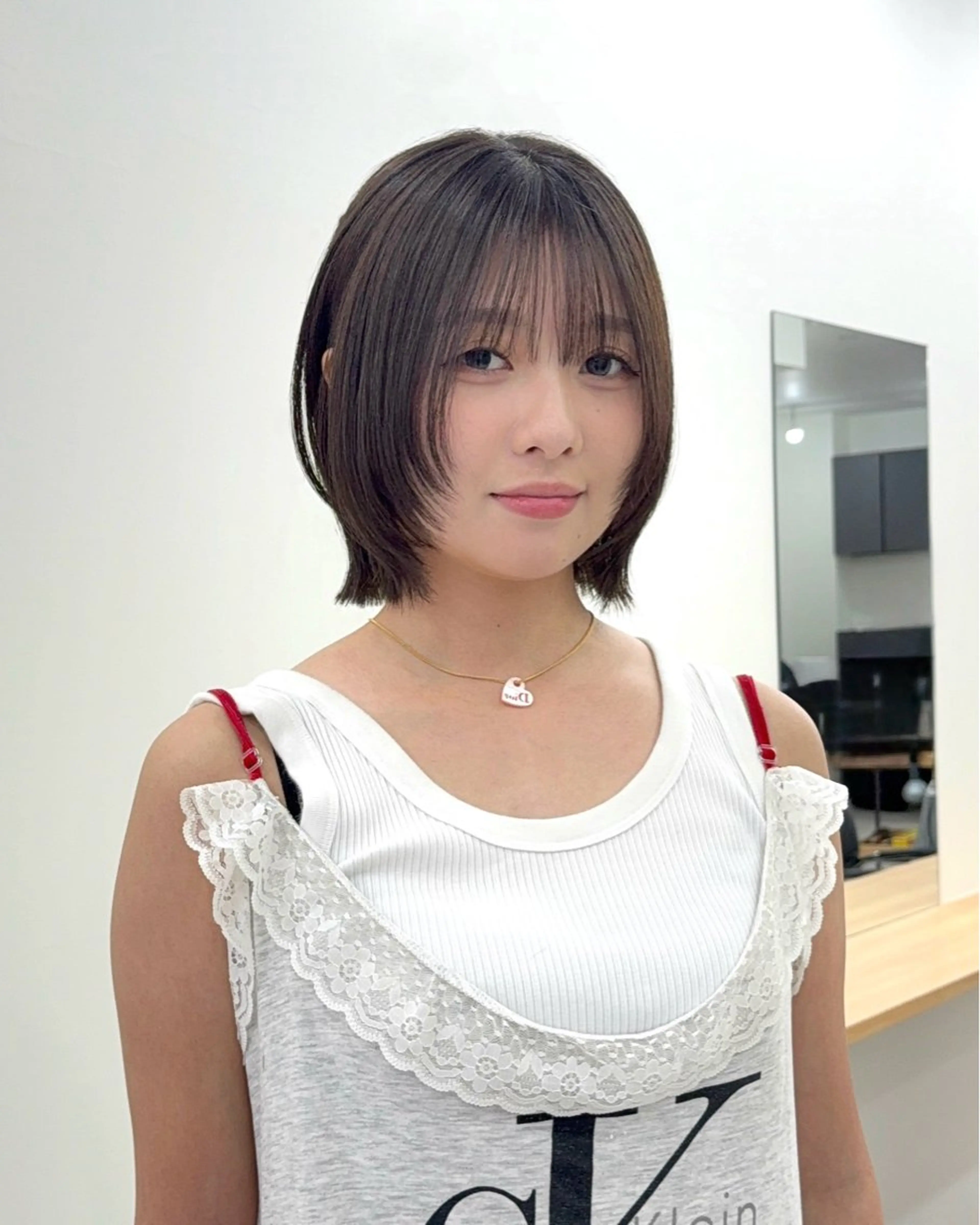 ミディアム ボブ レイヤーカット milu所属・mayu .のヘアスタイル