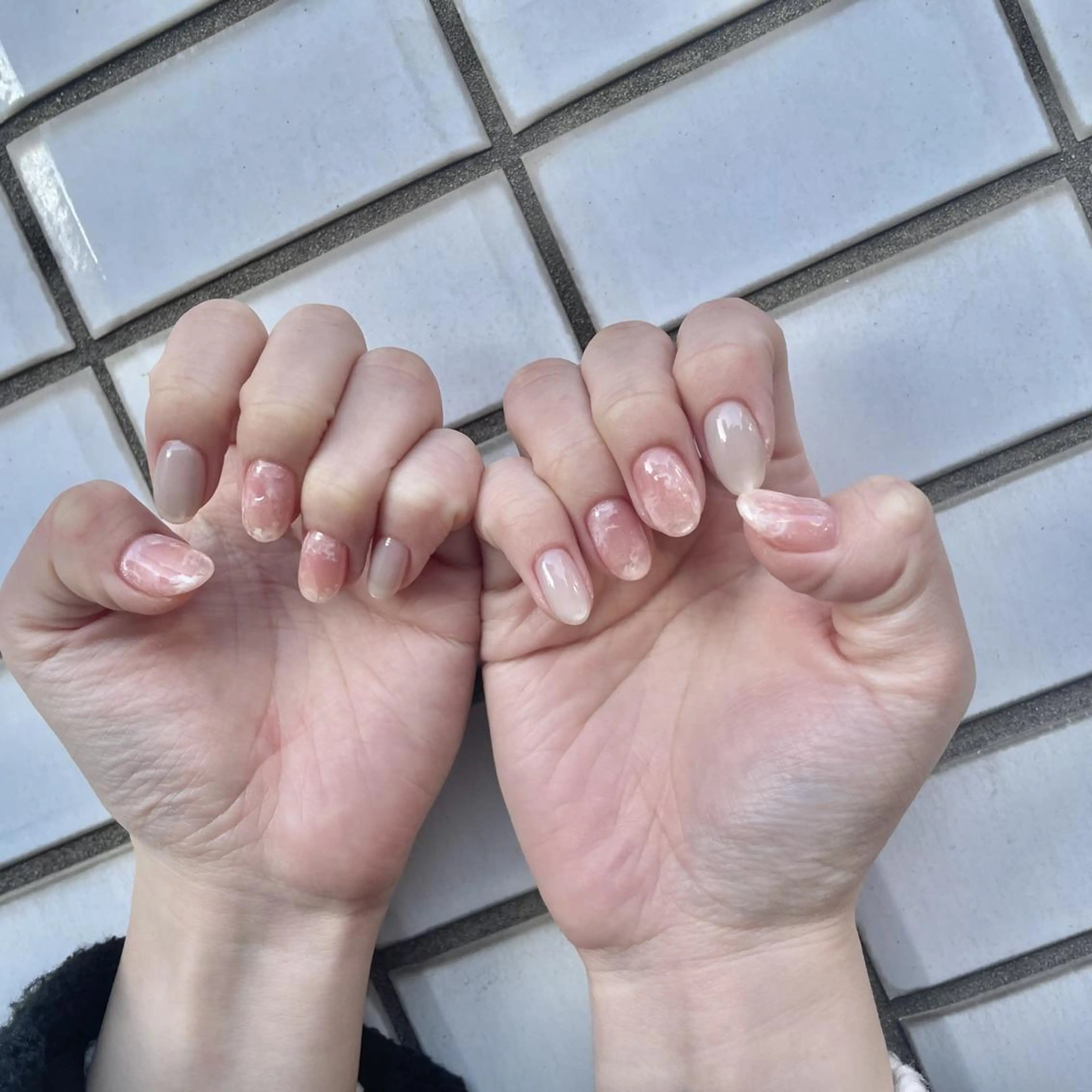 ネイル マグネットネイル ピンク 春ネイル ネイリスト soyokaのネイルデザイン