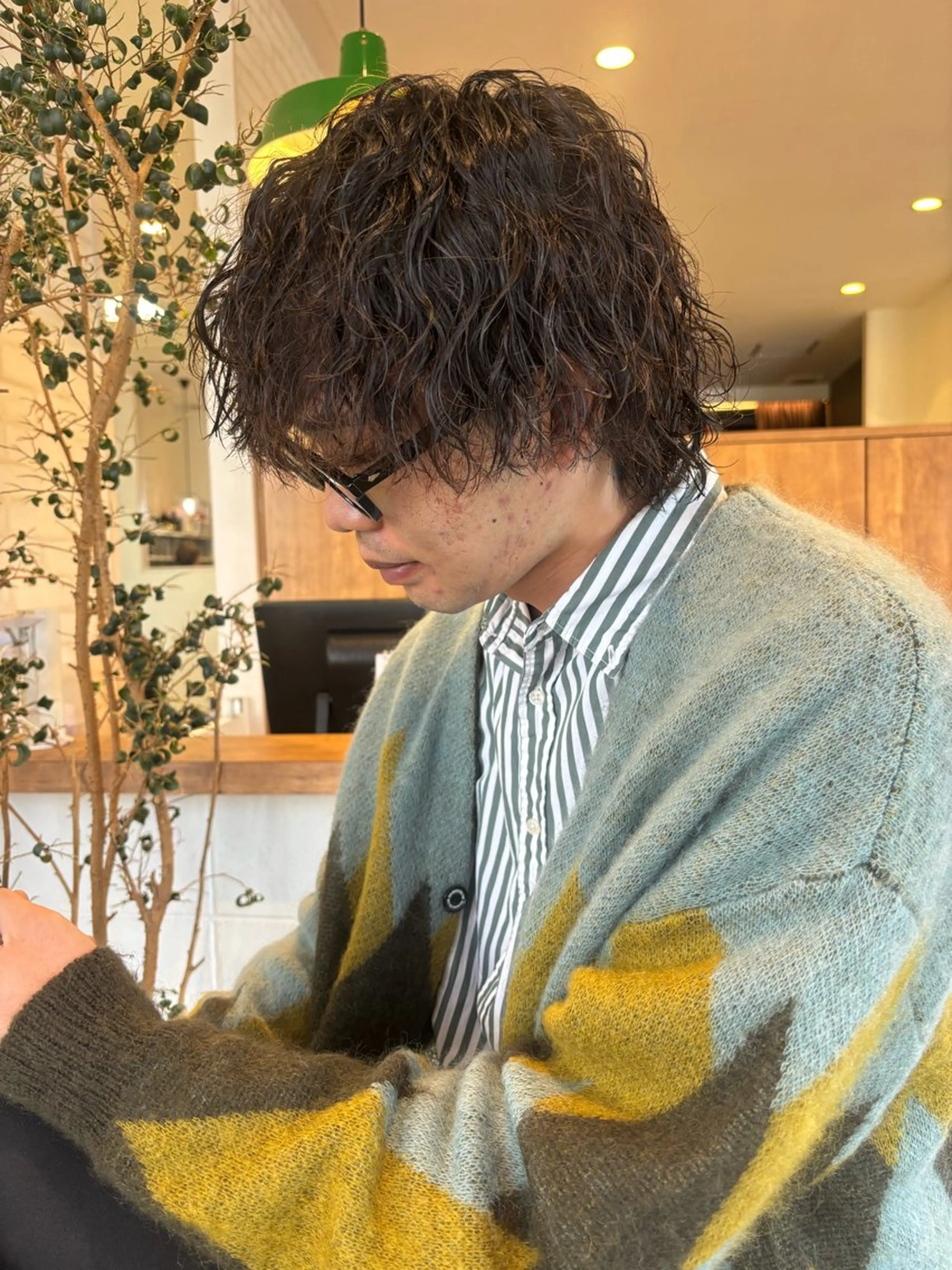 ショート カラー パーマ ヘアアレンジ メンズ ❣️倉敷❣️美髪 カラー能登一成のヘアスタイル