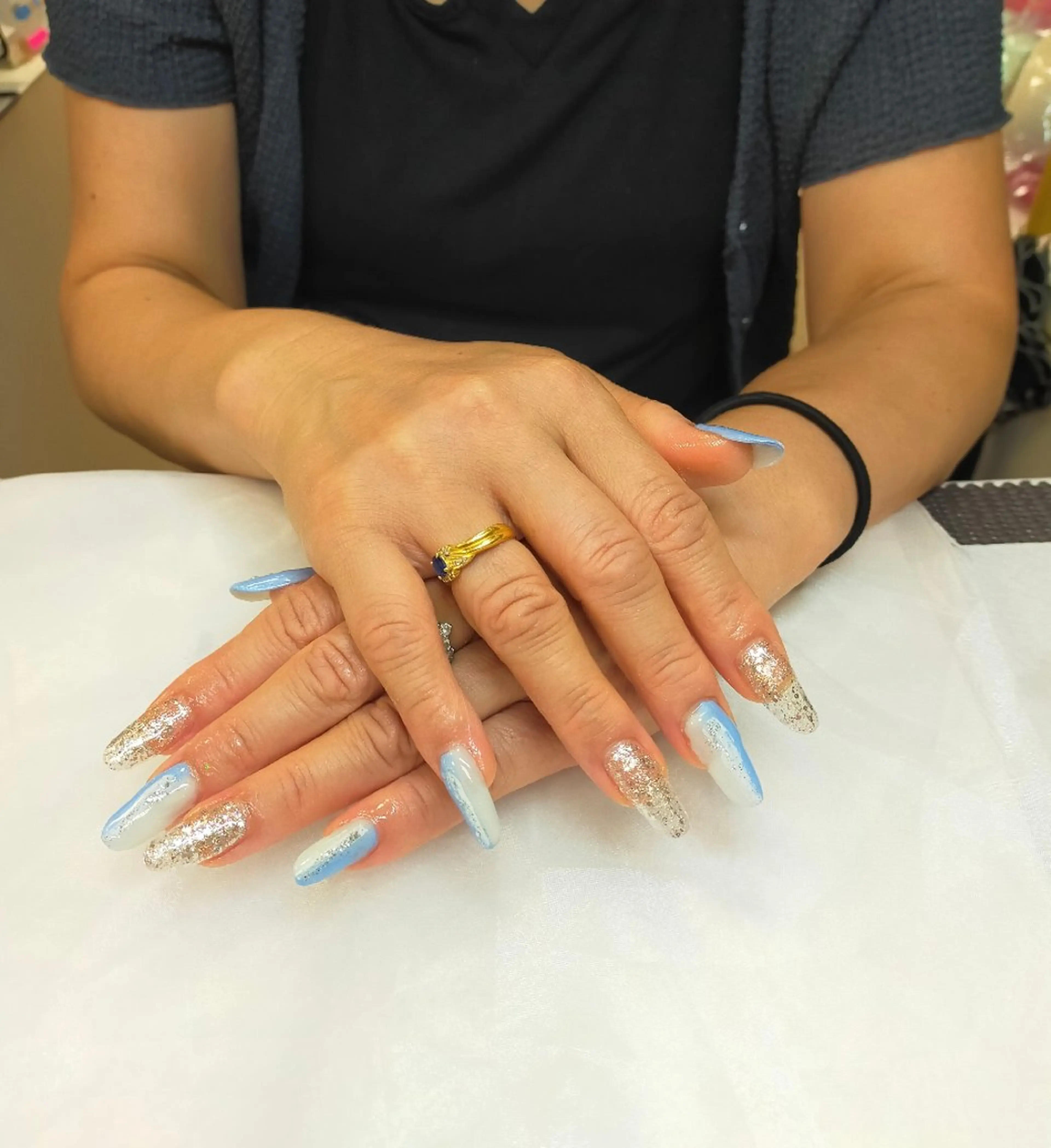 ネイル 長さ出し ニュアンスネイル 夏ネイル maruyasu. yのネイルデザイン