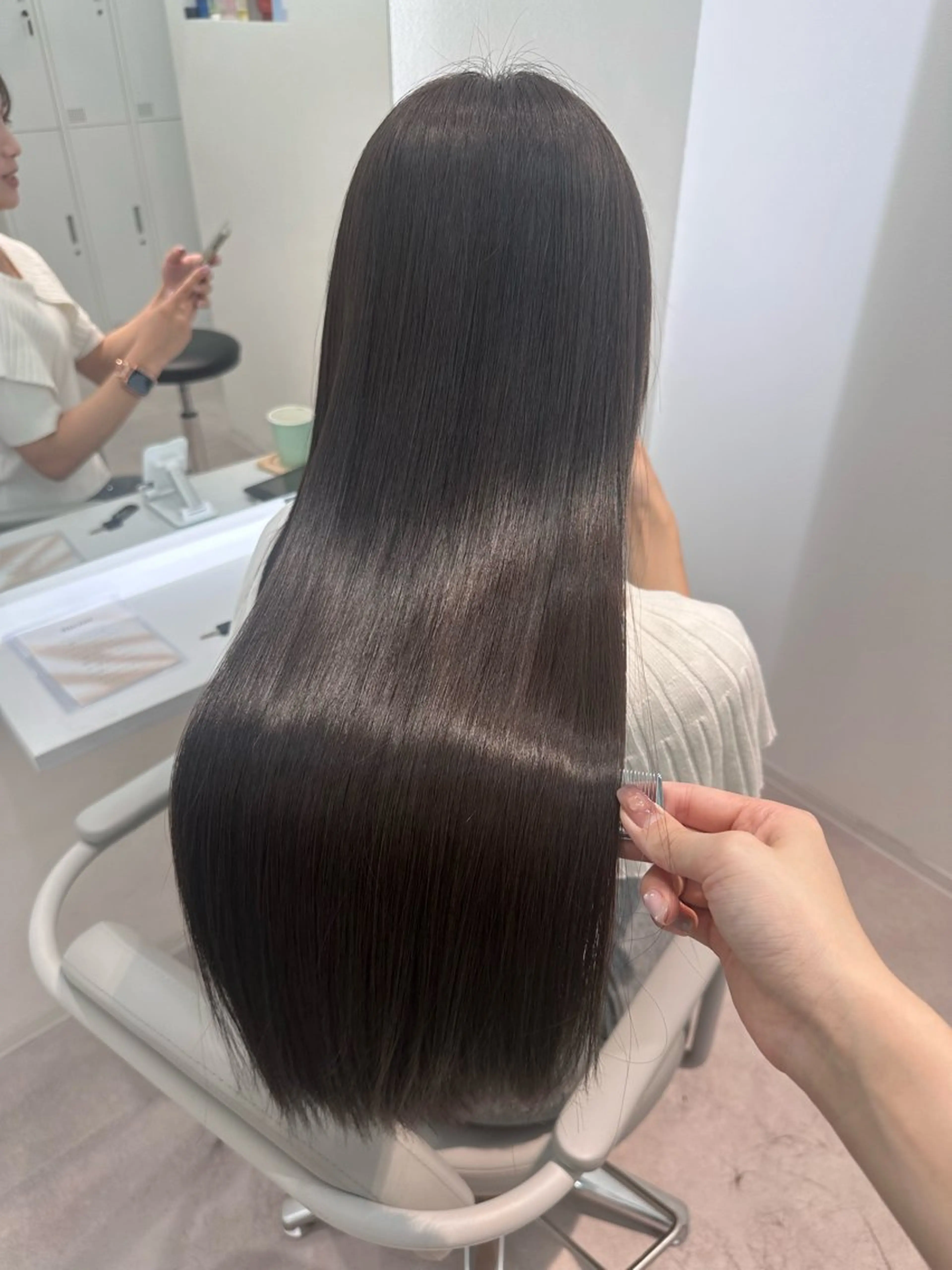 ロング 髪質改善 トリートメント 縮毛矯正 トリートメント 桃香🍑/縮毛矯正 /ダブルカラーのヘアスタイル