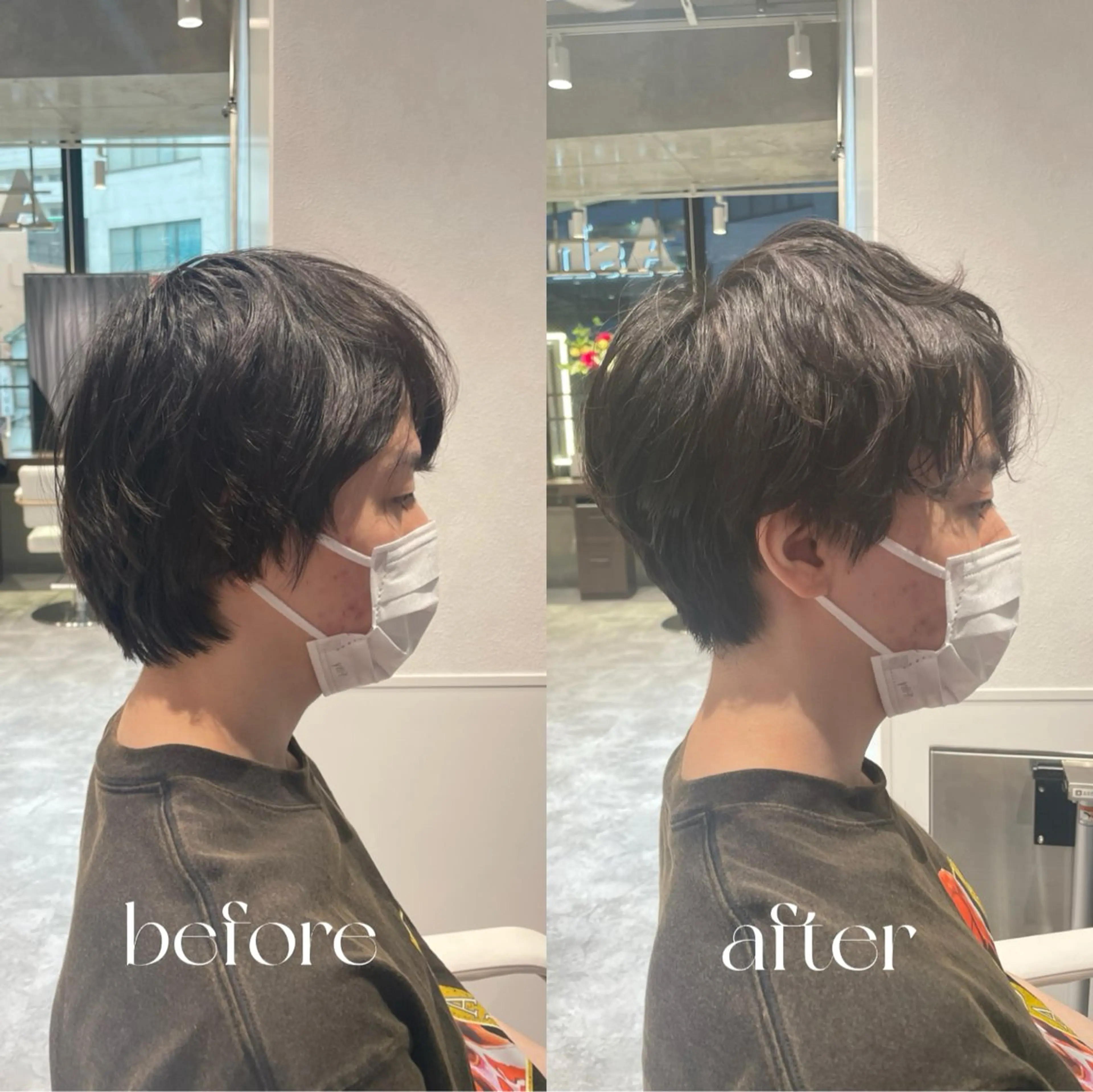 パーマ メンズ カット パーマ 縮毛矯正特化🩰 竹口はるかのヘアスタイル