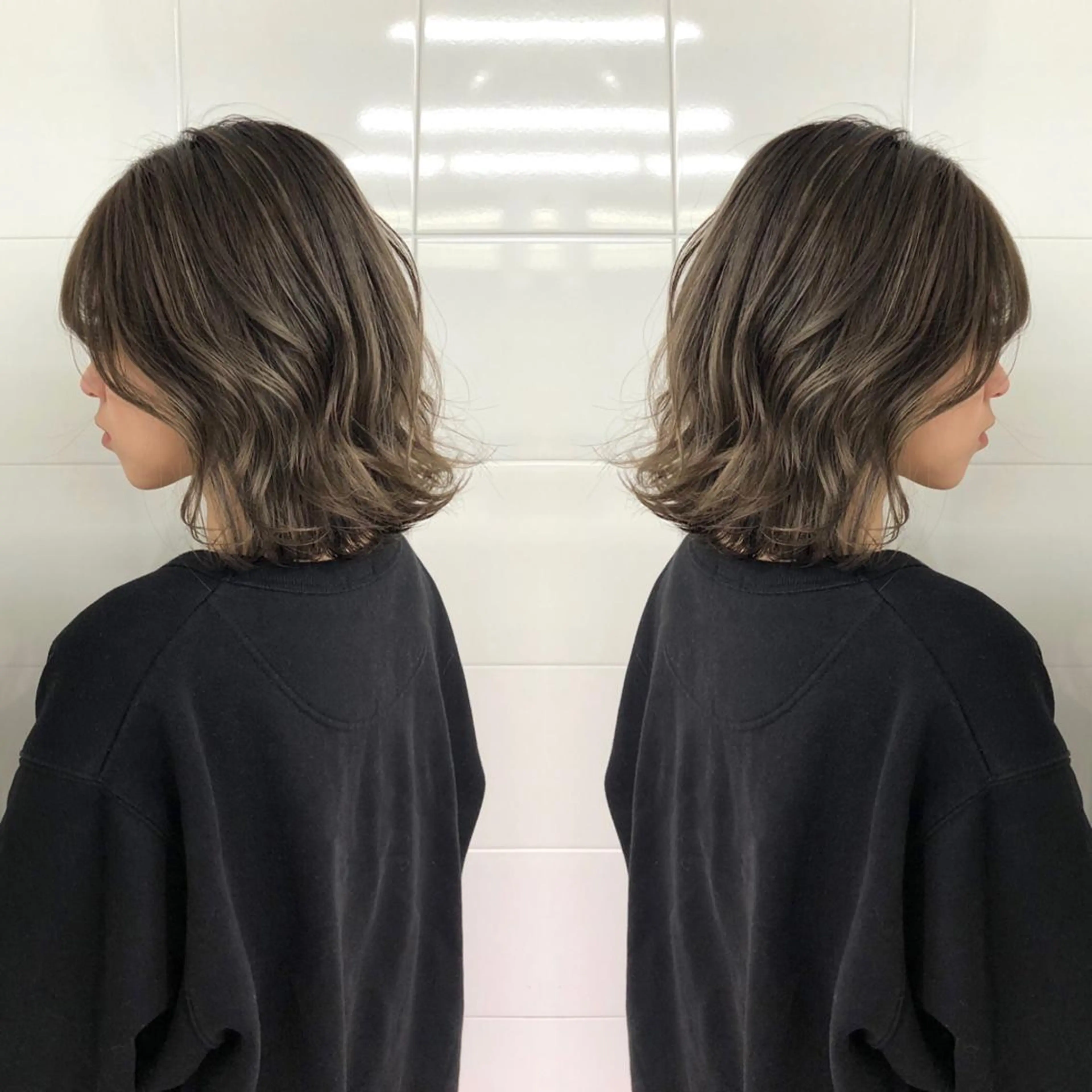 ミディアム カラー 🌈プルエクステ& ハイトーン🌈関飛鳥のヘアスタイル