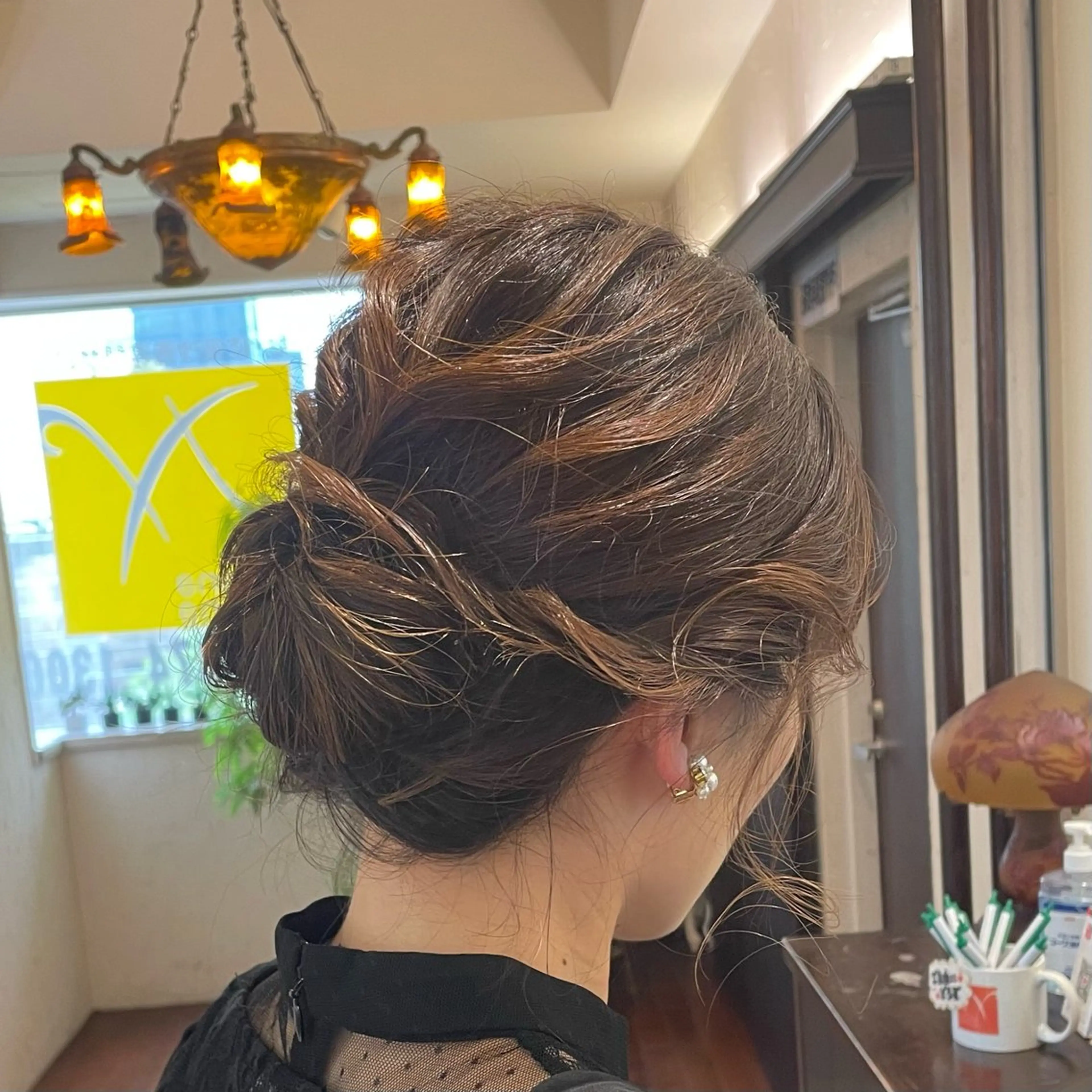ミディアム ヘアアレンジ ケアカラー 髪質改善 トリートメント enu hair所属・ショートモデル募集 エクステ専門店まりこのその他イメージ