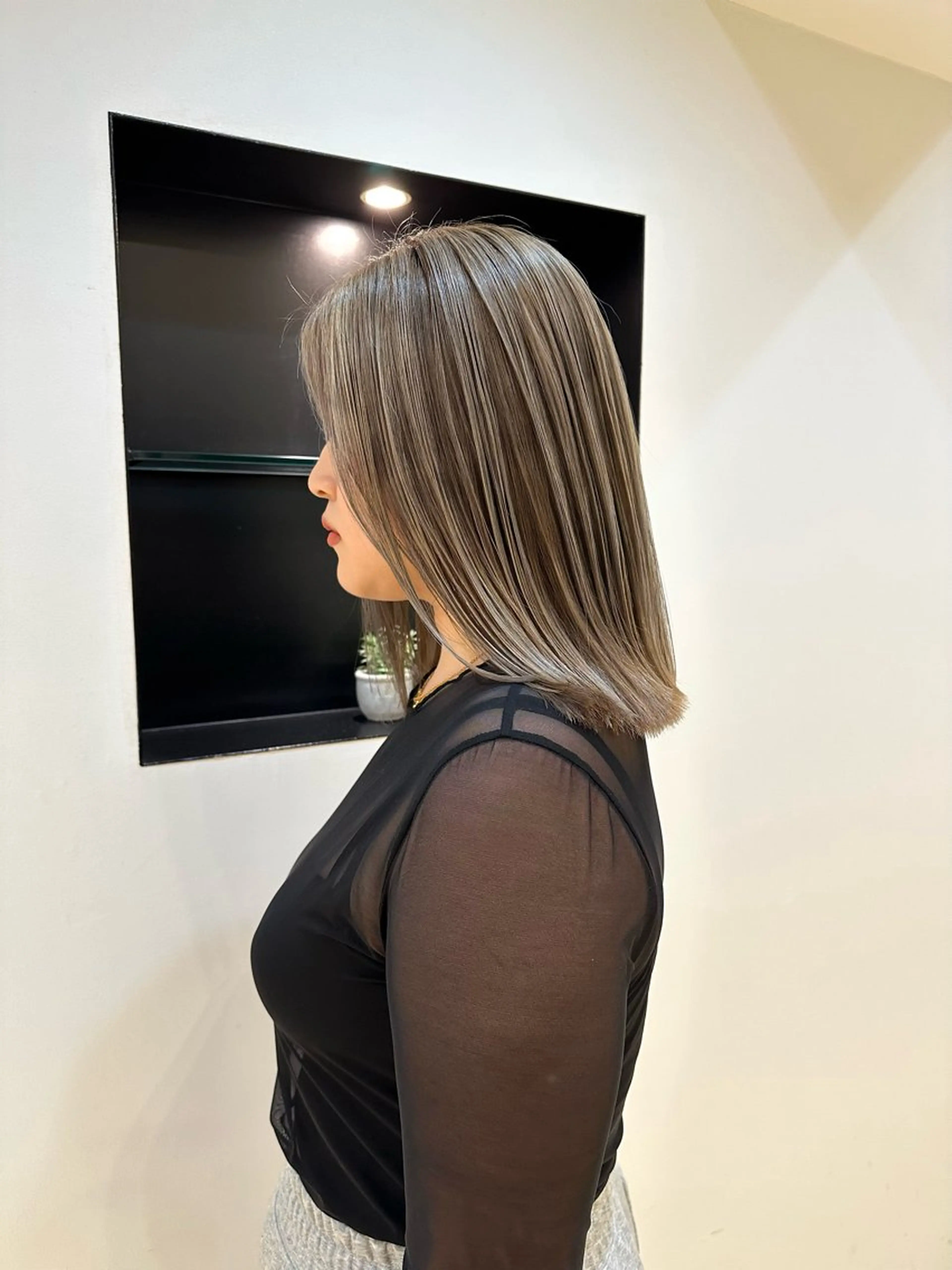 ミディアム カラー TAYA大阪上本町所属・十場【髪質改善】 【ダブルカラー】のヘアスタイル