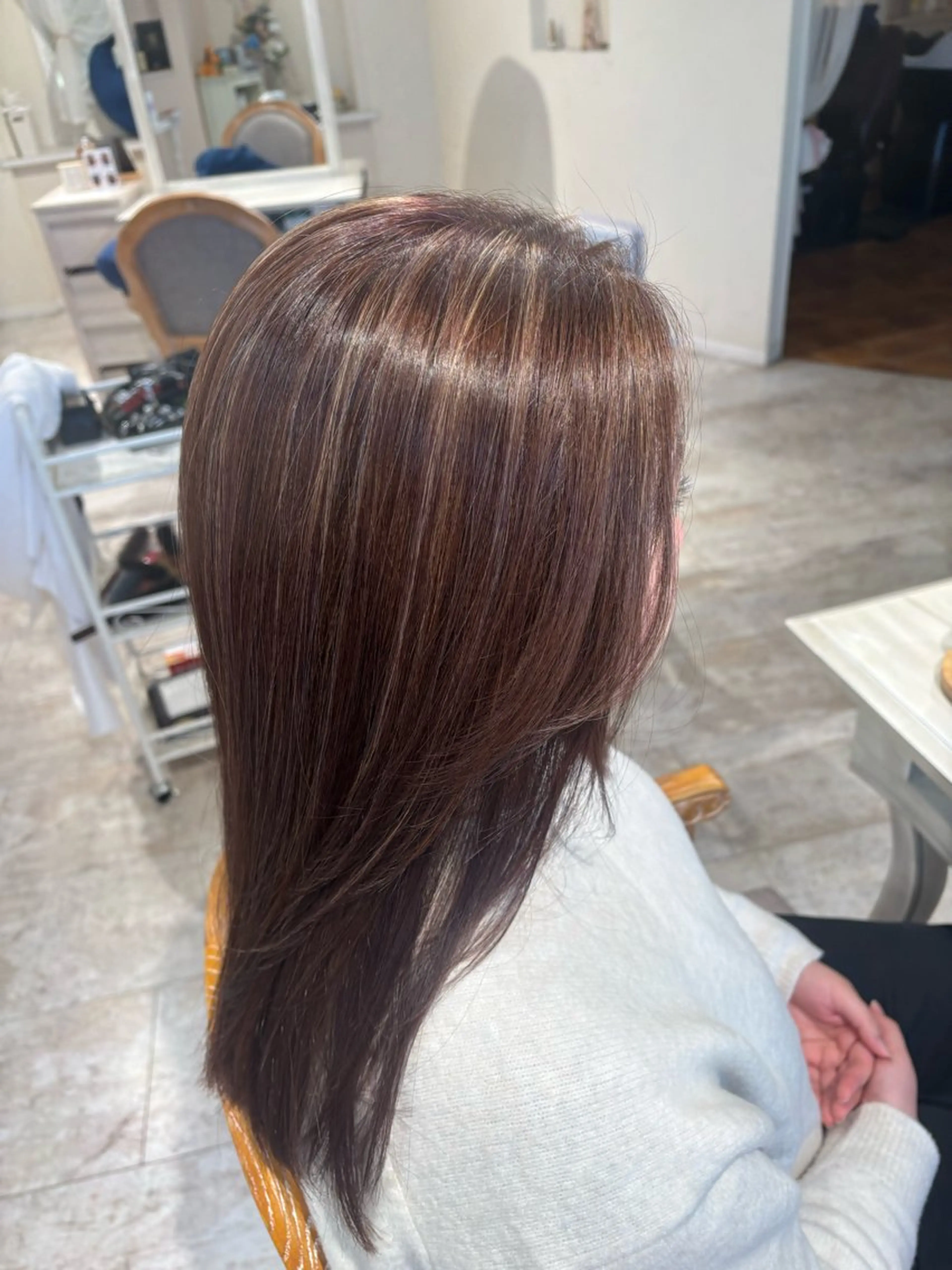 ロング カラー 推しｶﾗｰ/韓国/ ﾋﾟﾝｸ/Renonのヘアスタイル