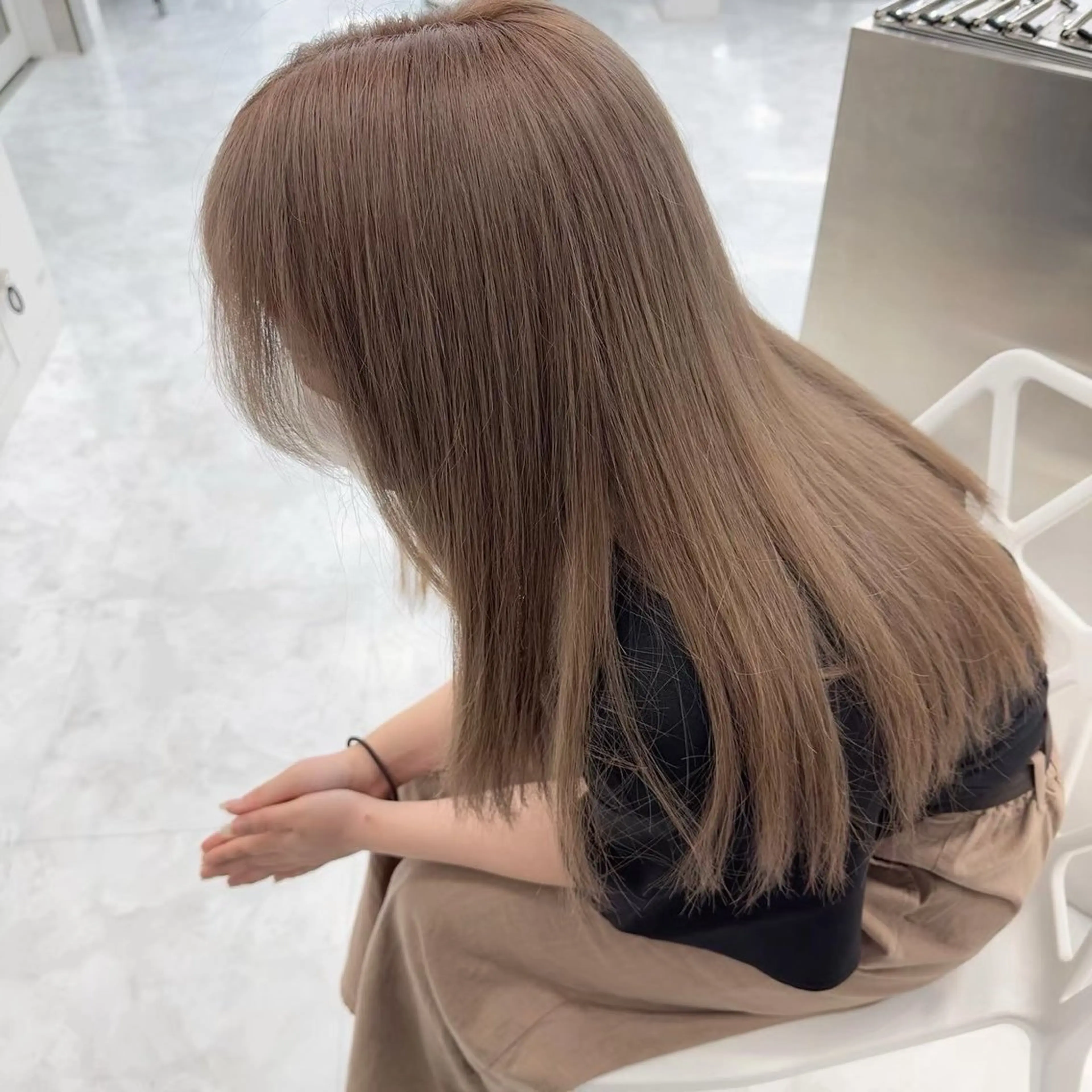 ロング カラー ヘアカラー ヘッドスパ ヘアセット 🫧韓国風透明感 ヘア🫧towaのヘアスタイル