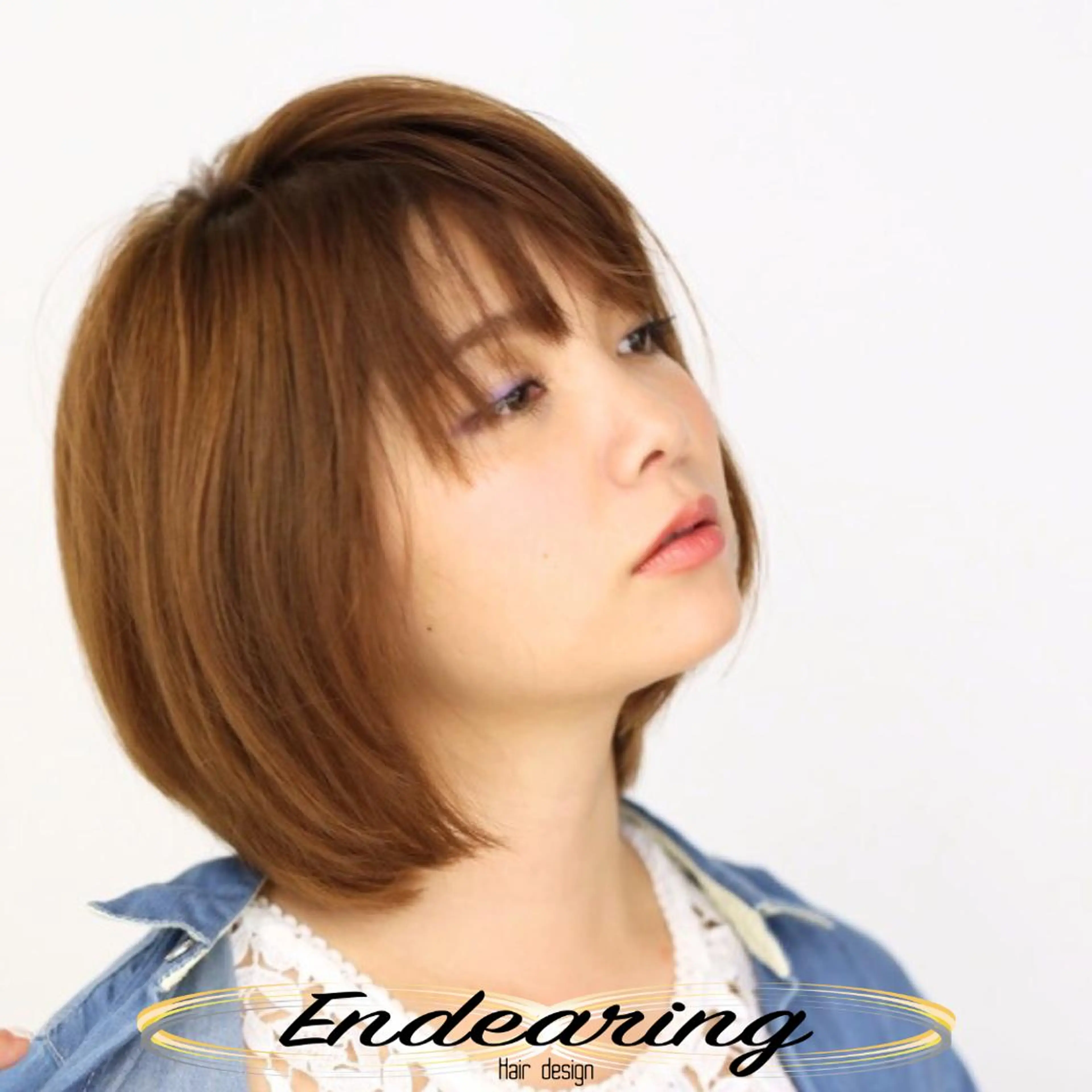 ミディアム アッシュ ボブ レイヤーカット 似合わせカット カット ヘアカラー Endearing 銀座/YOKOのヘアスタイル
