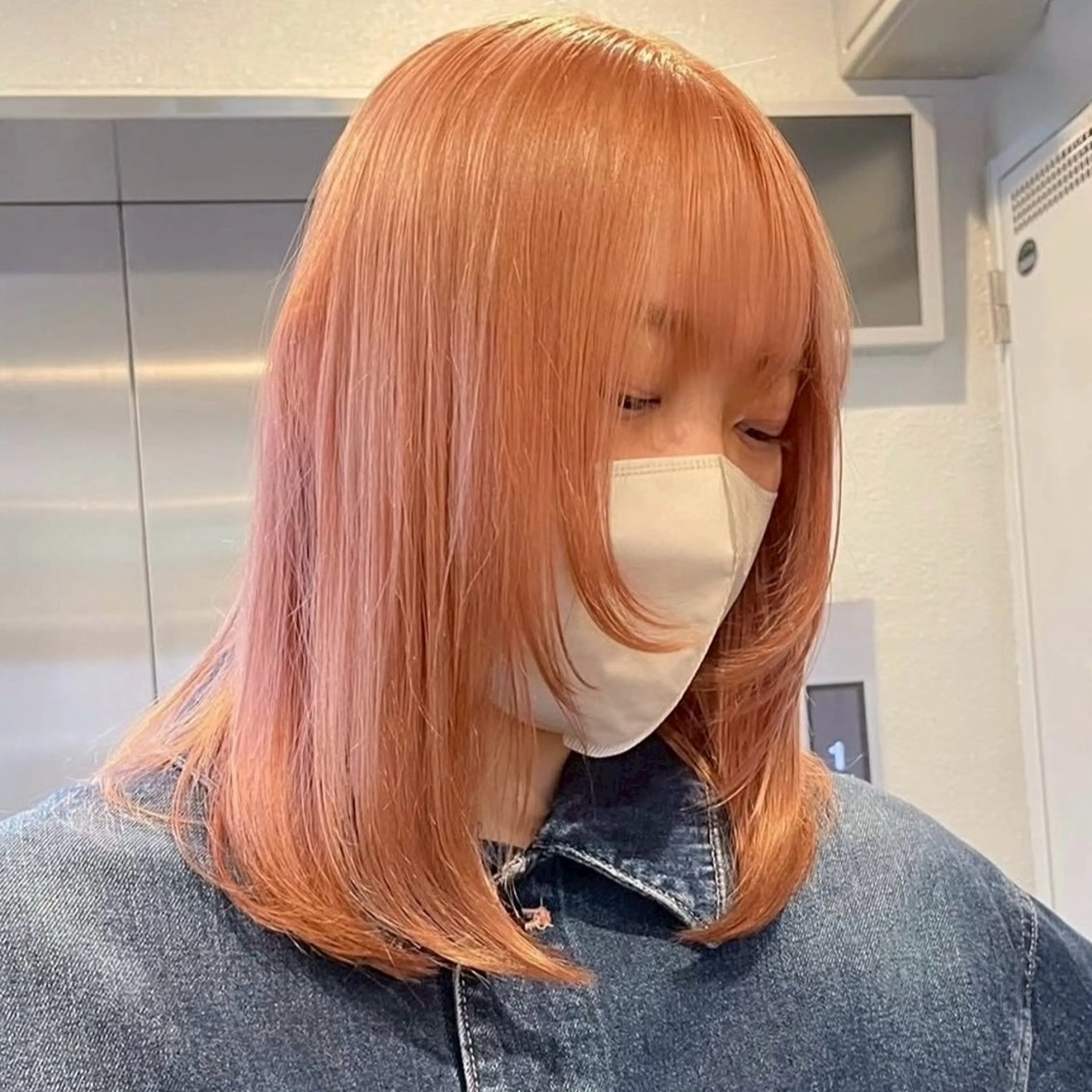 ミディアム カット ヘアカラー トリートメント 🌈ハイトーン/レイ ヤーカット🌈チャンのヘアスタイル