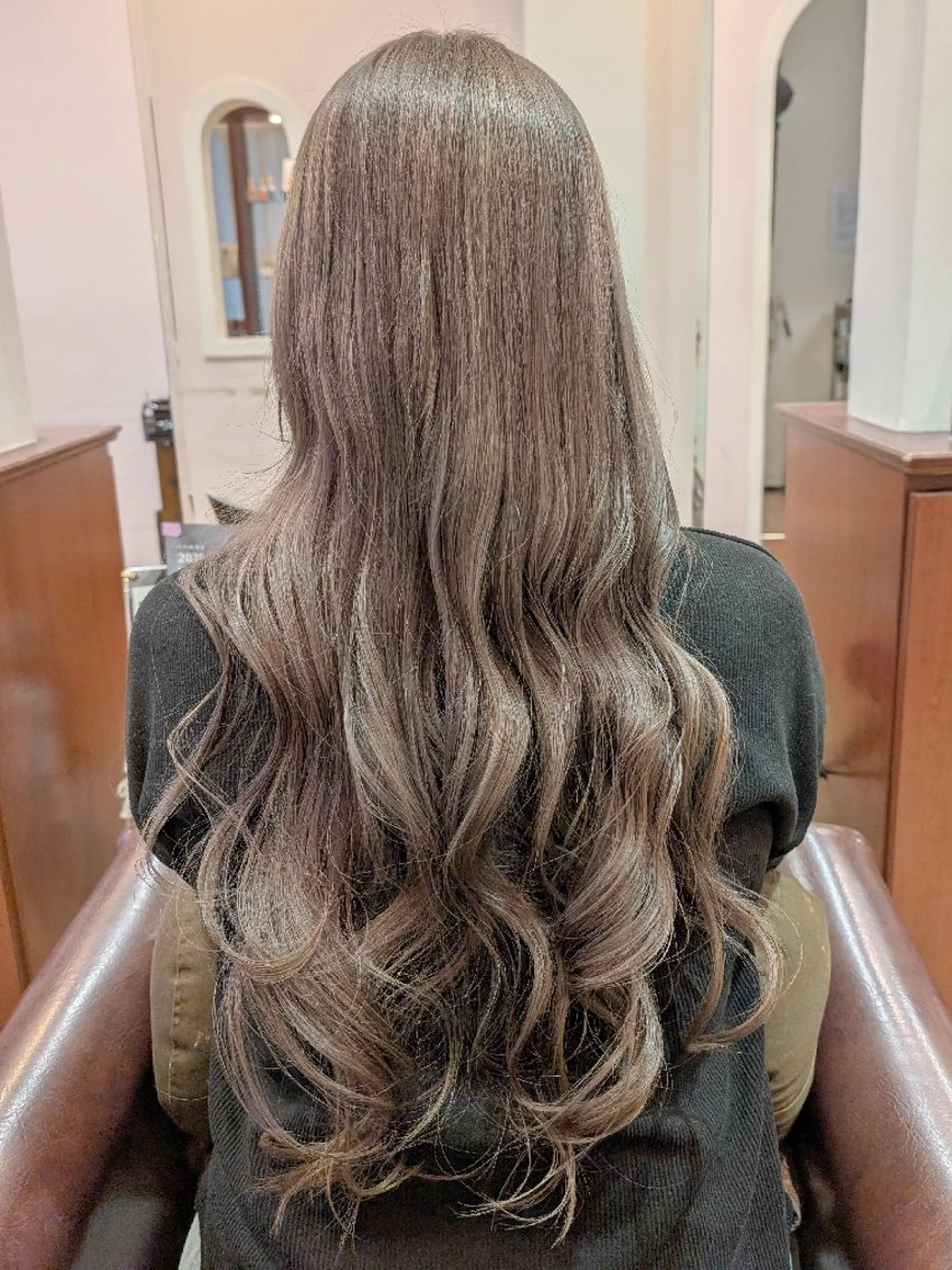 ロング カラー アッシュ ダブルカラー ヘアカラー ブランシェ勝川南口店 石原 あゆみのマツエク・マツパデザイン