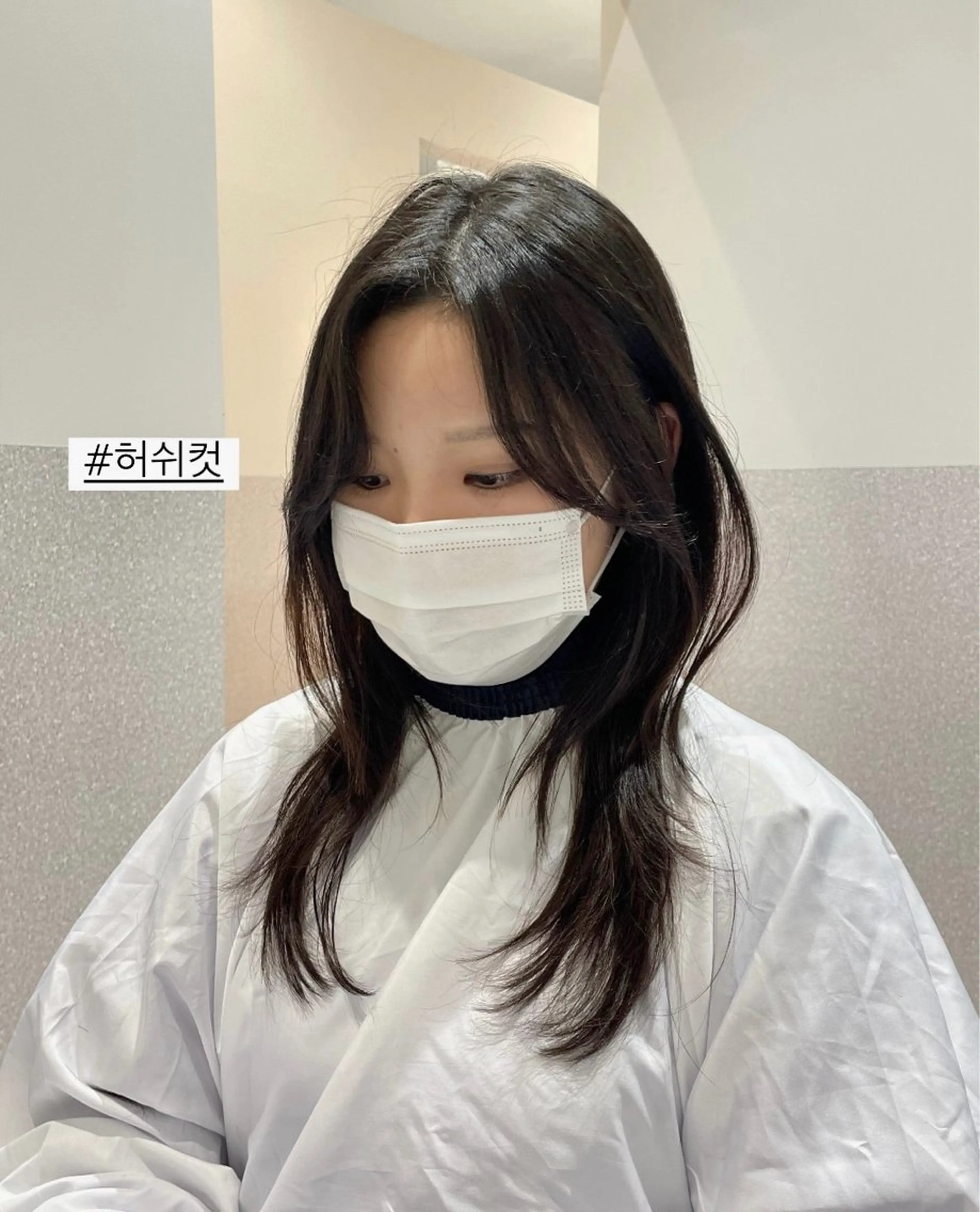 セミロング ハッシュカット ハイレイヤー 韓国風ヘア レイヤーカット ワイドバング カット ヘアカラー トリートメント ❤︎︎韓国ヘア❤︎︎ 𝑺𝒉𝒊𝒉𝒐のヘアスタイル