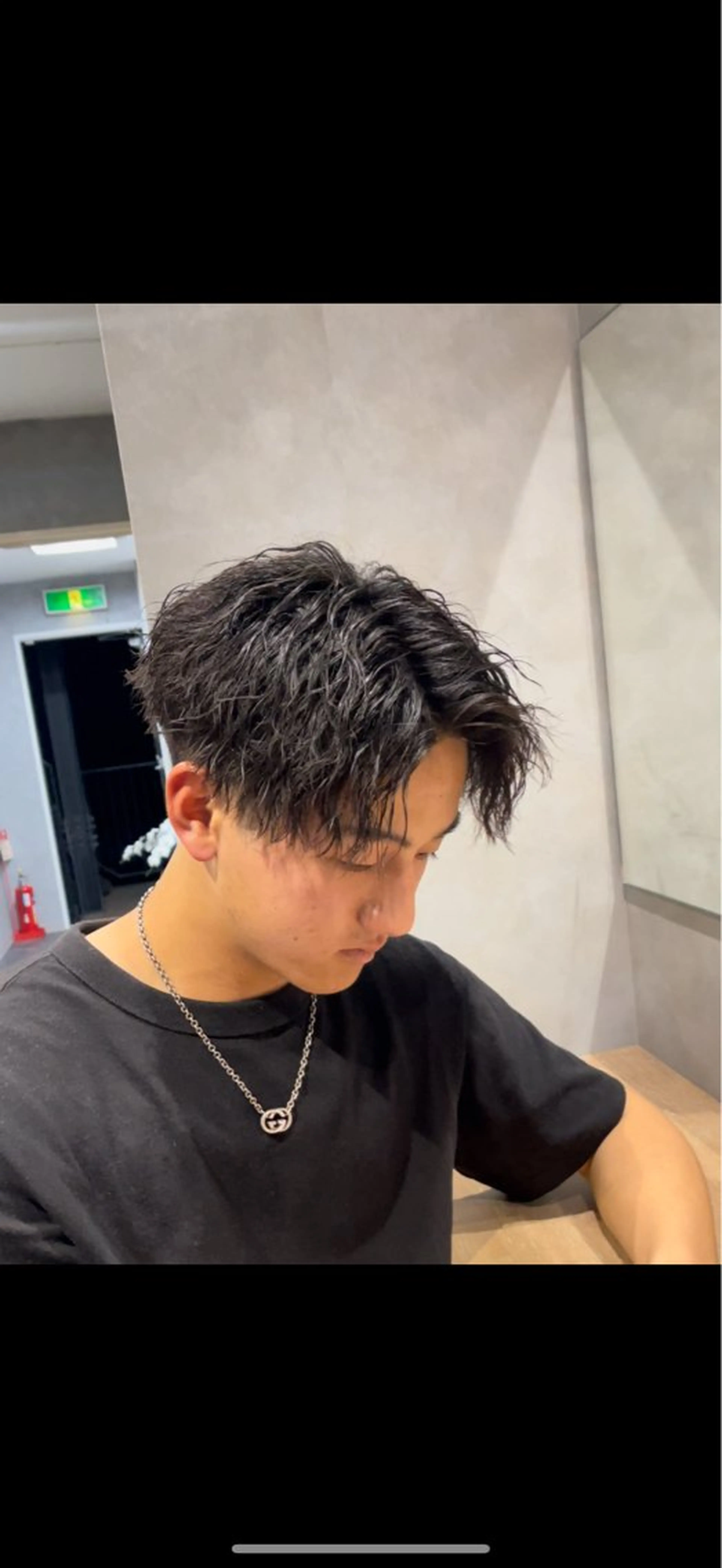 ミディアム パーマ メンズ カット パーマ メンズパーマ特化 美容師kouyaのヘアスタイル