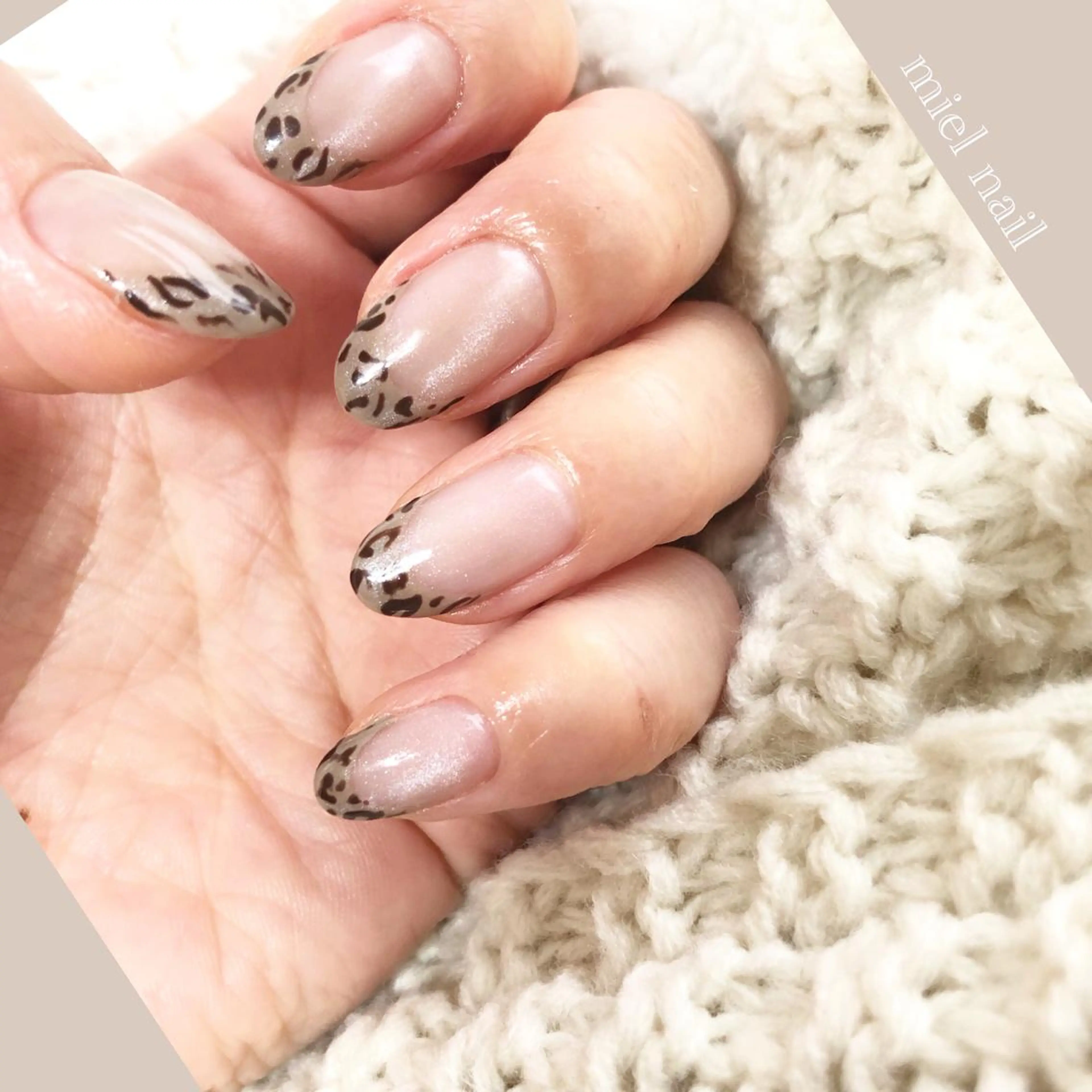ネイル フレンチネイル マグネットネイル ハンドネイル miel nailのネイルデザイン