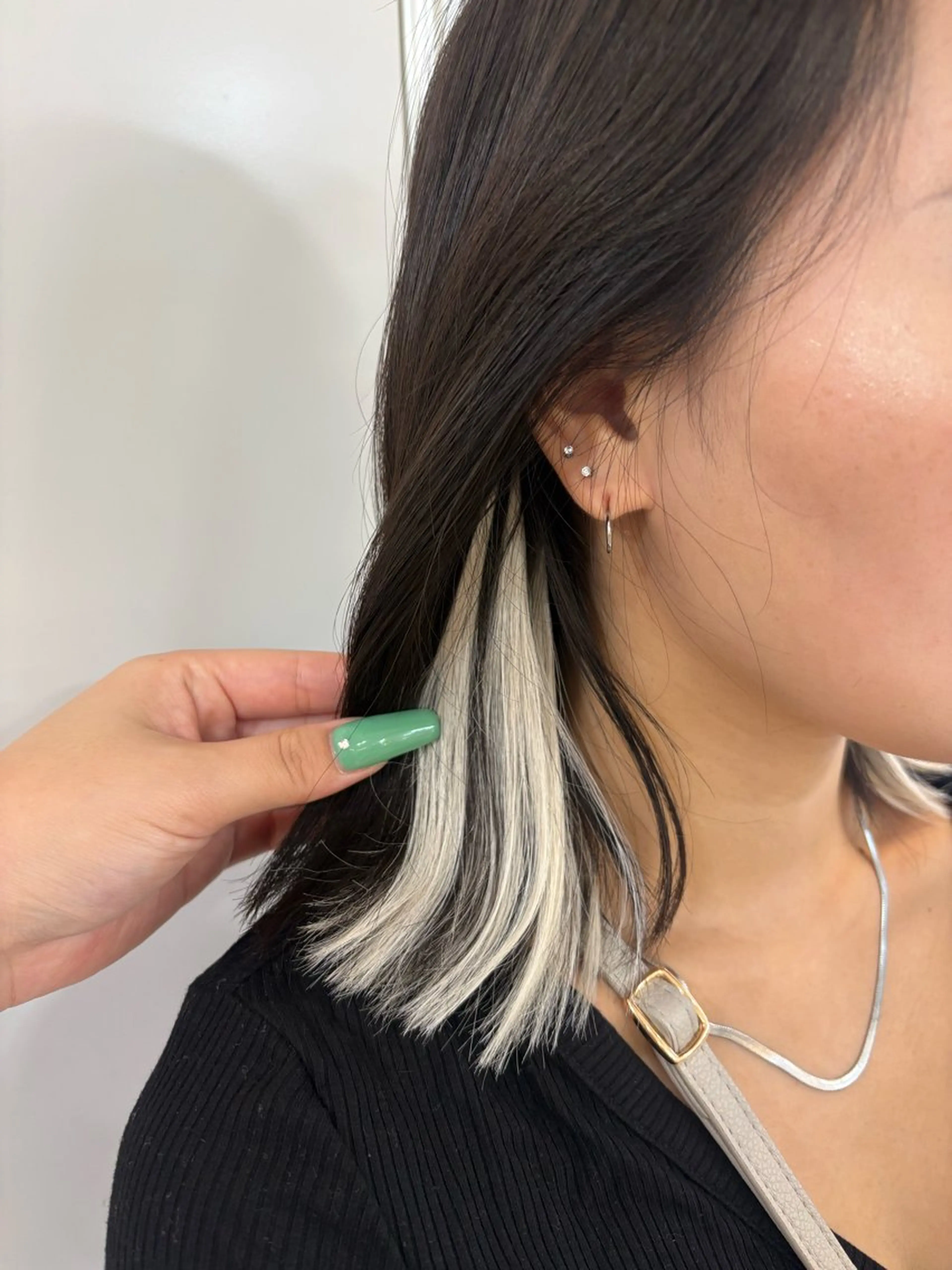 ミディアム エクステ 外国人風カラー ハイライト レイヤーカット エクステ CREA渋沢 モデル募集🌺アイナのヘアスタイル