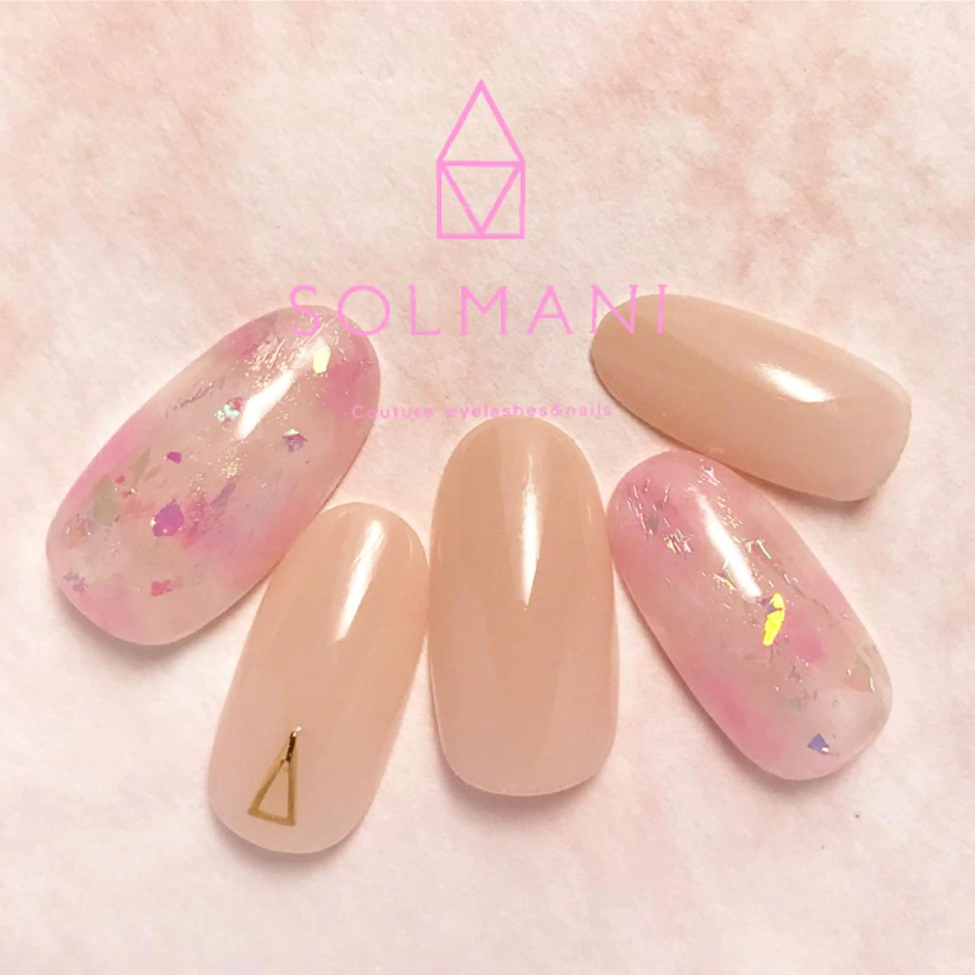 ネイル ラメ(グリッター) SOLMANI 予約担当のネイルデザイン
