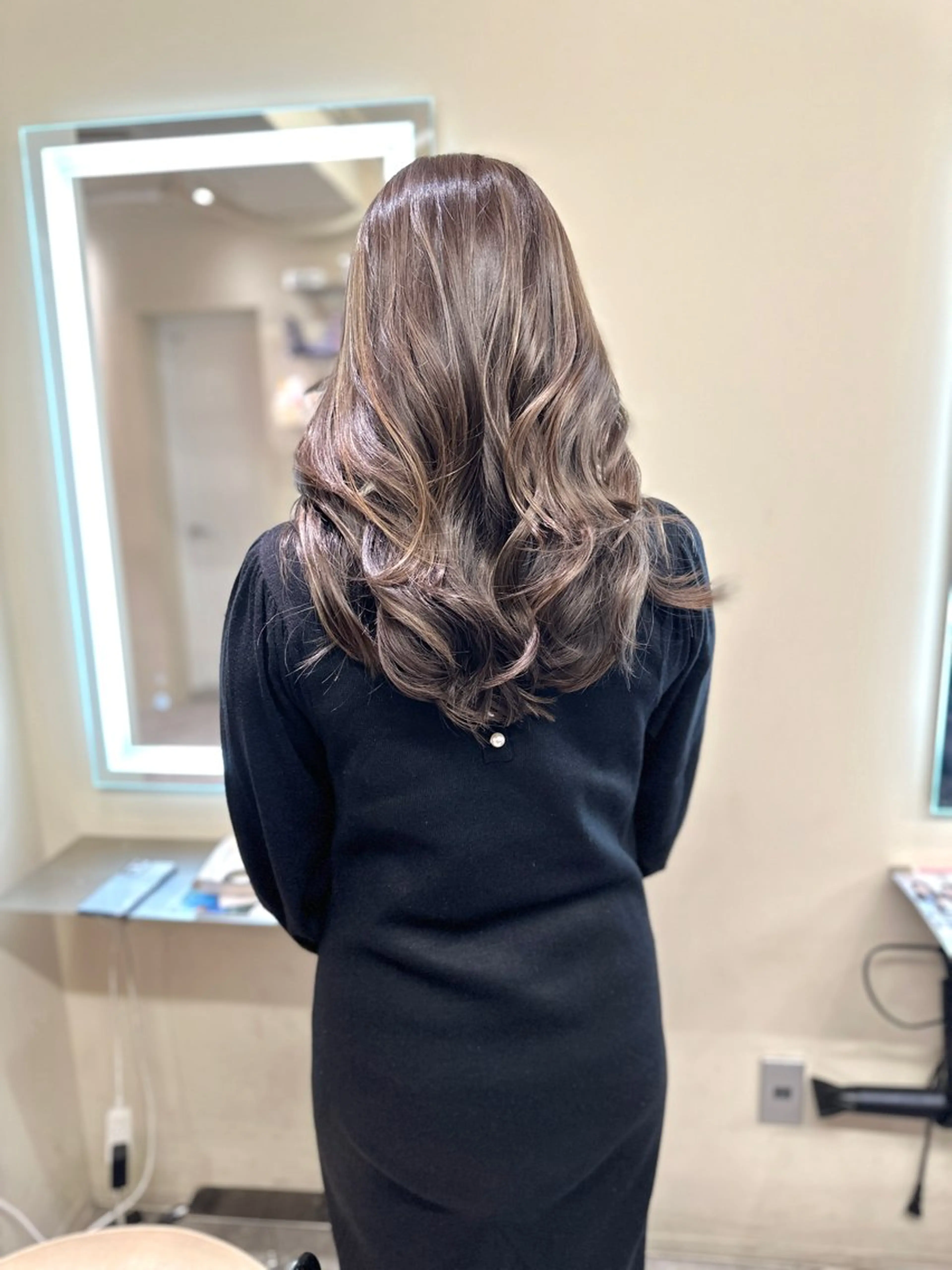 ロング カラー アディクシーカラー バレイヤージュ ブリーチ デザインカラー ダブルカラー opus 店長大和 レイヤー/赤み消しのヘアスタイル