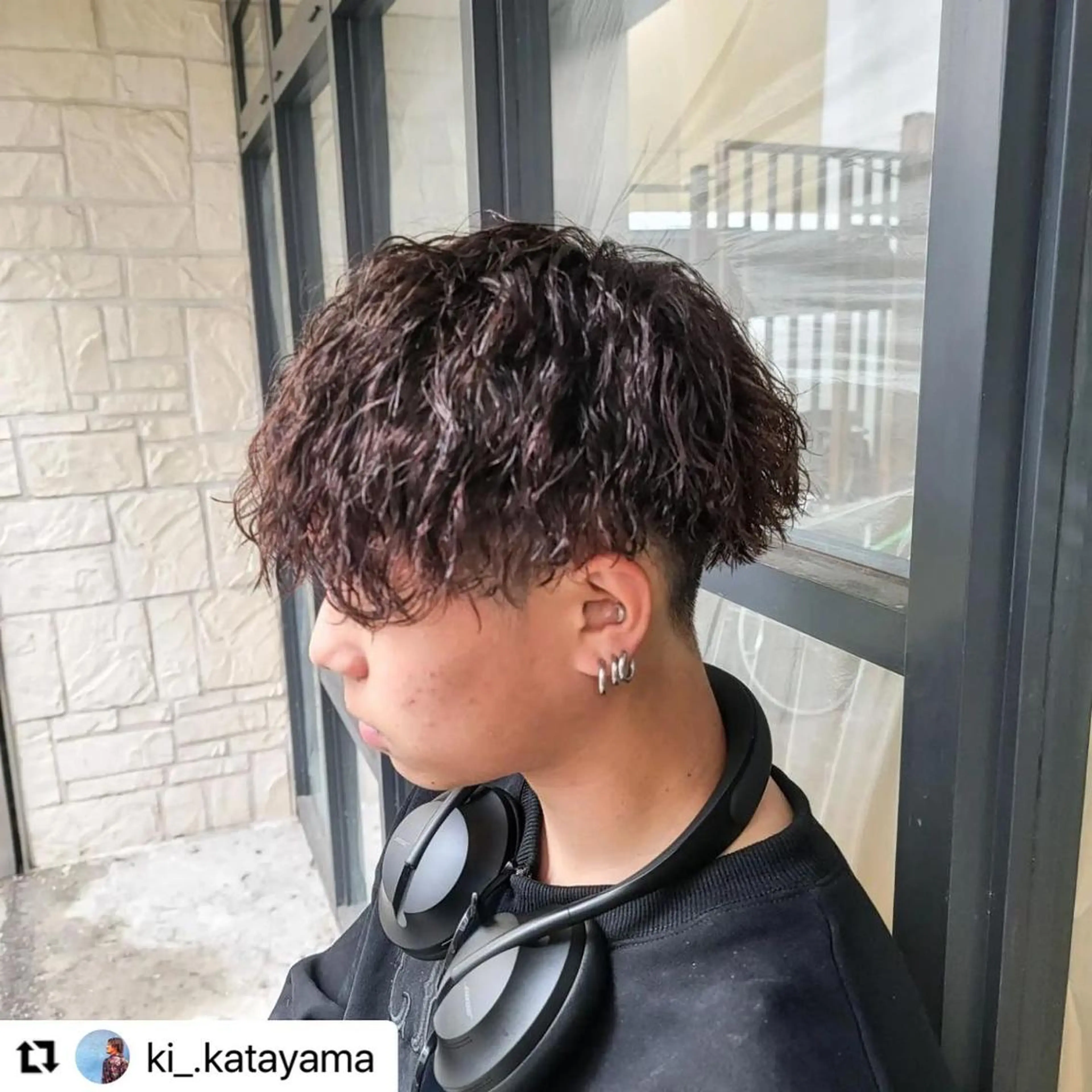 ミディアム カラー メンズ ミディアムパーマ メンズパーマ メンズツイストパーマ 波巻きパーマ ツイストパーマ 🩷Eny terrace🩷のヘアスタイル