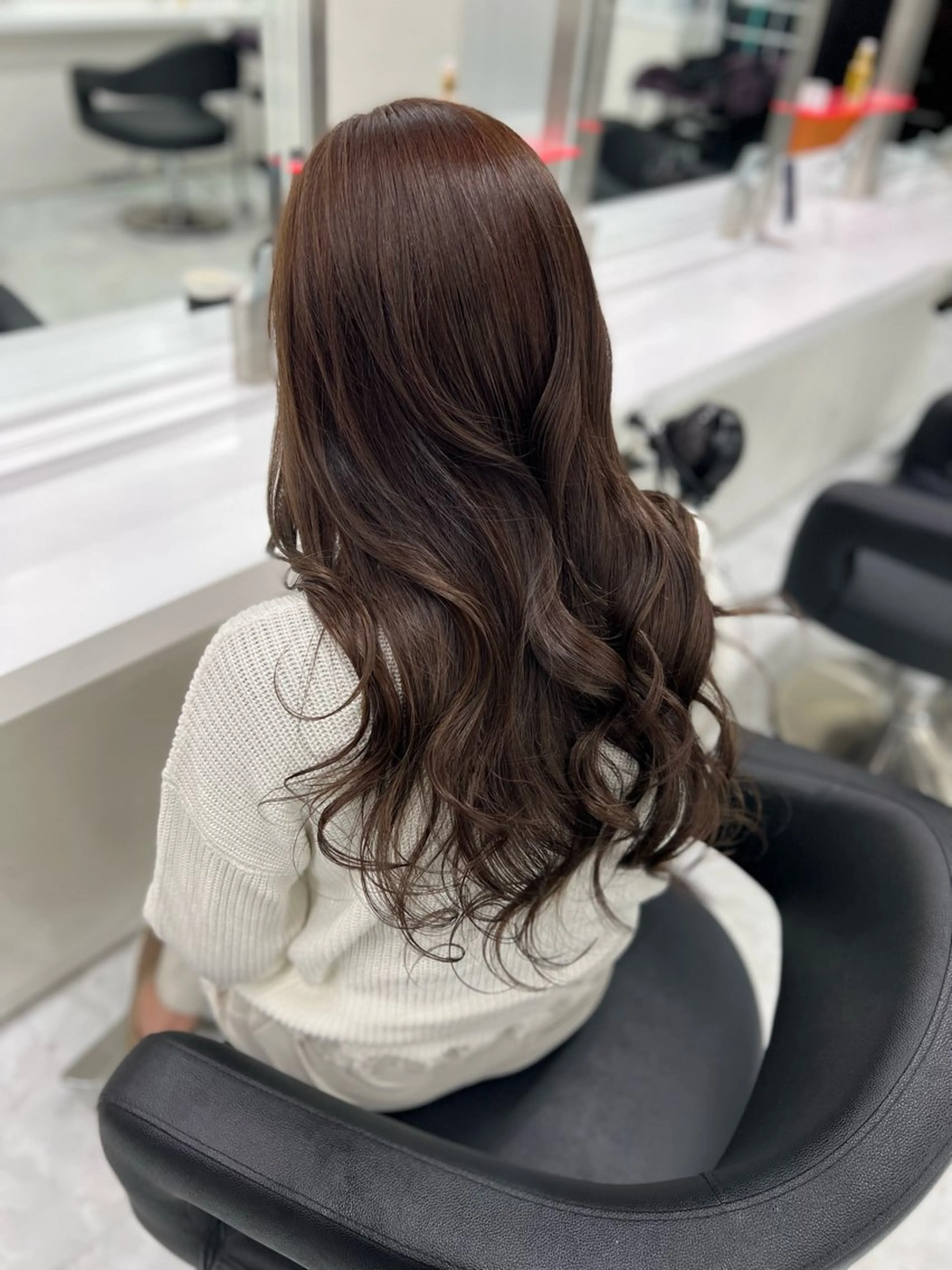 ロング カラー ヘアカラー トリートメント オリーブカラー🫒 レイヤーカット✂︎のヘアスタイル