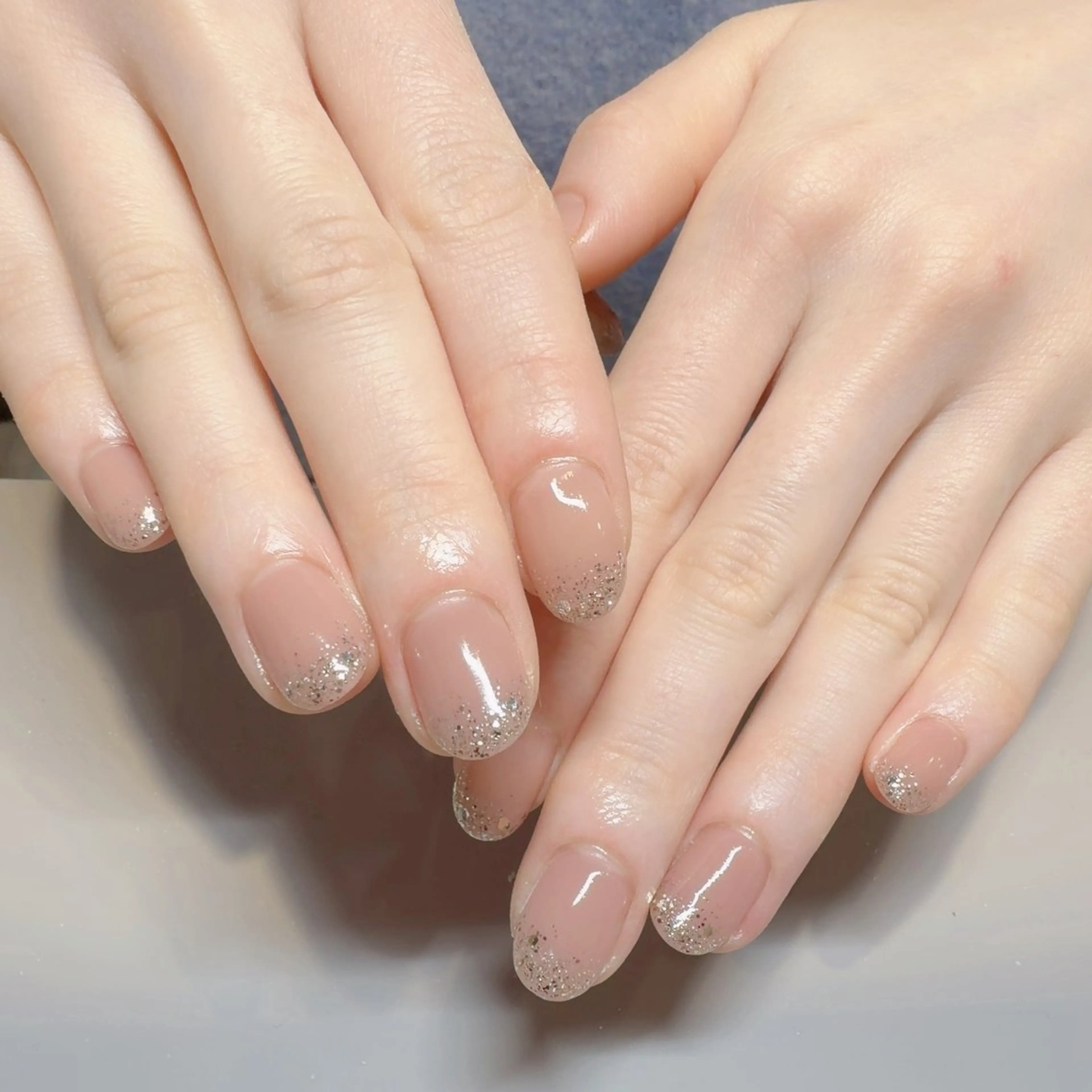 ネイル ラメ(グリッター) ラメグラデーション 小野澤 紗智のネイルデザイン