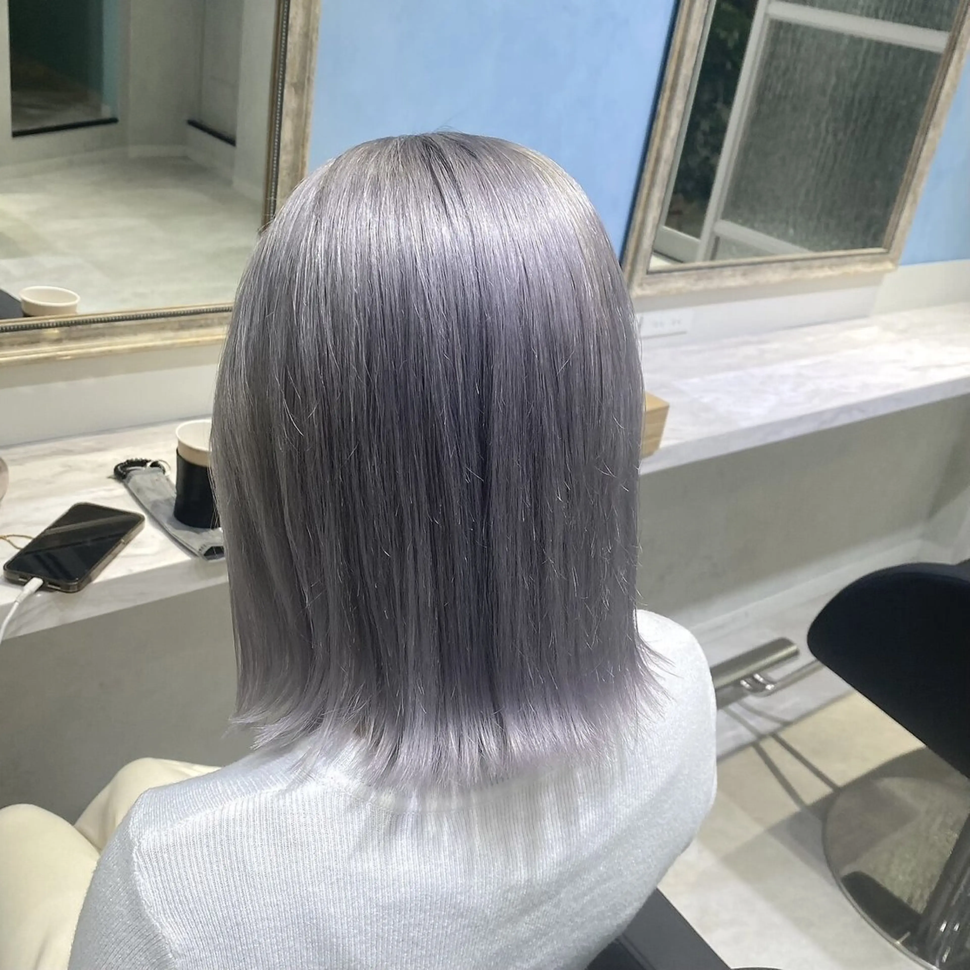 ミディアム ヘアカラー トリートメント ヘアセット 透明感カラー/ kazusaのヘアスタイル