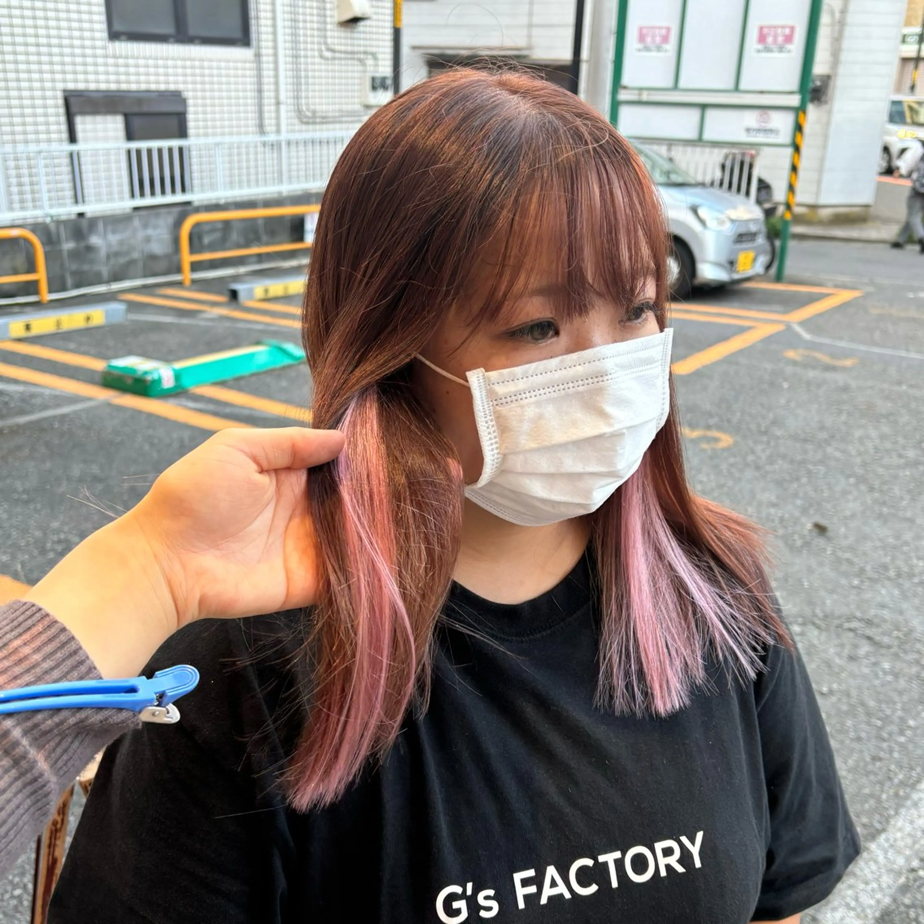 ミディアム エクステ 🎀ハイトーン/ 艶カラー/夕月🎀のヘアスタイル