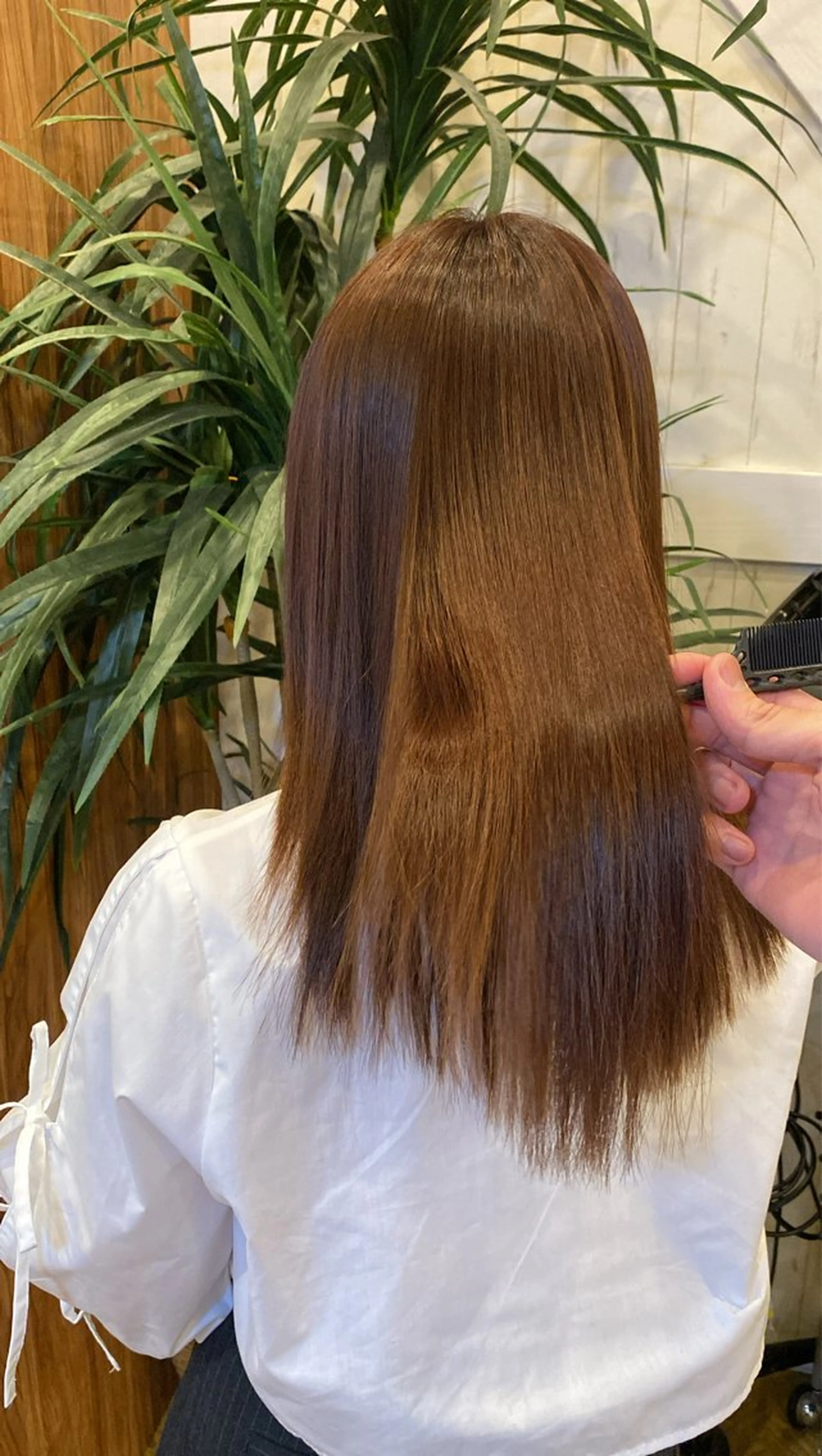 ミディアム 40代以上限定 縮毛矯正モデル募集中のヘアスタイル