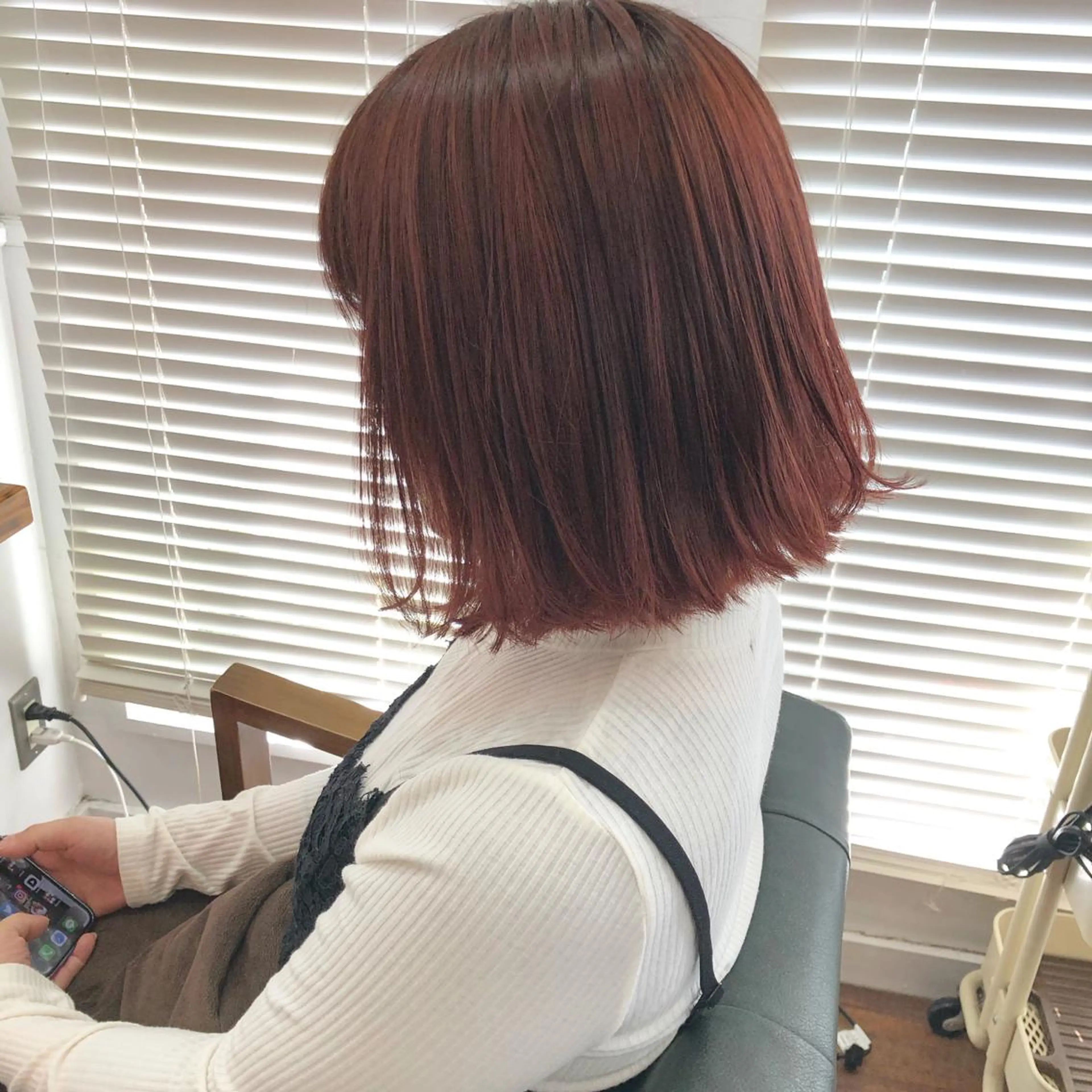 ショート カラー ピンクカラー ボブ カット ヘアカラー 江原 彩華のヘアスタイル