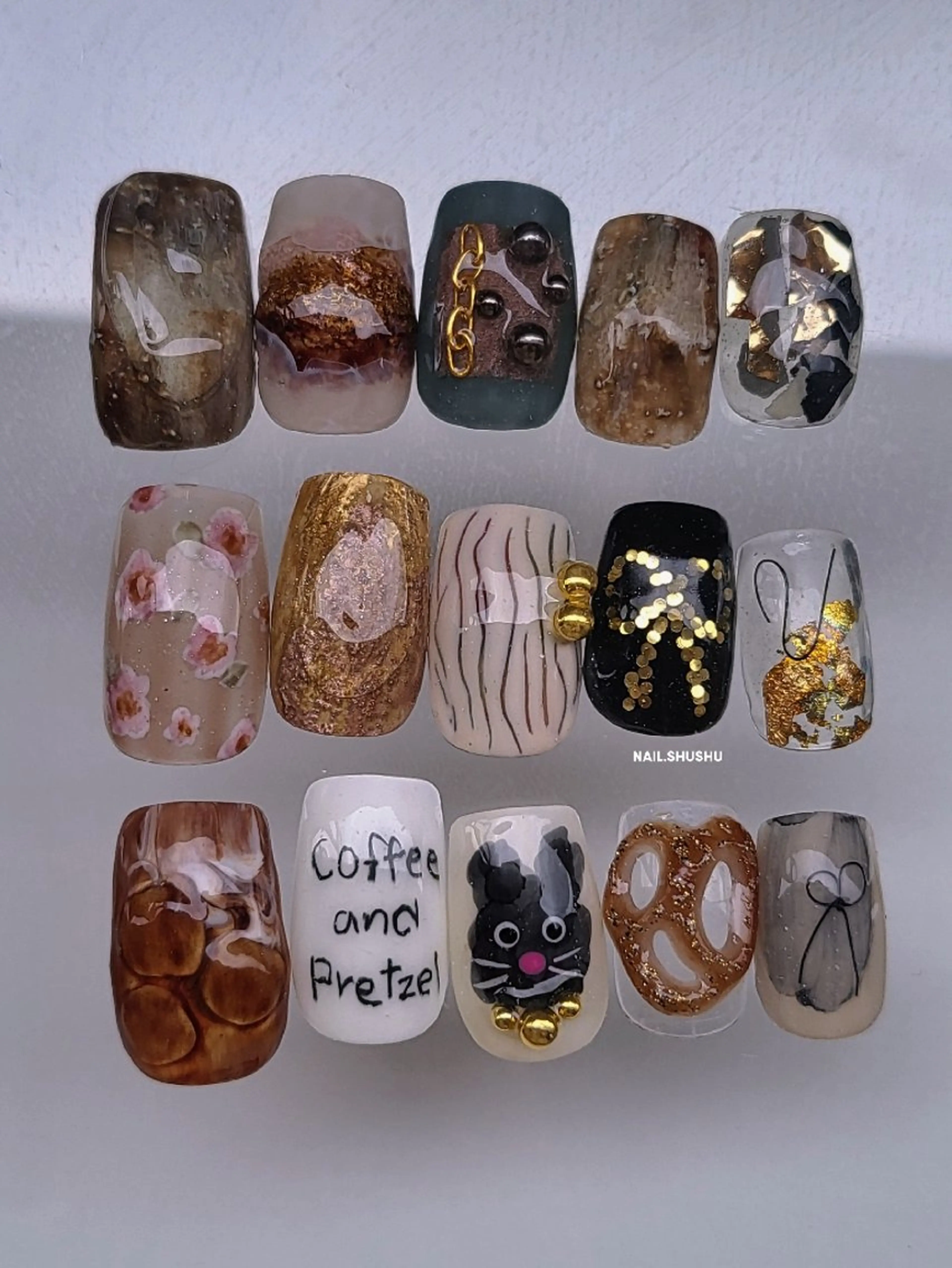 ネイル ハンドネイル 3dパーツ/流行り 👧shushu❤️のネイルデザイン