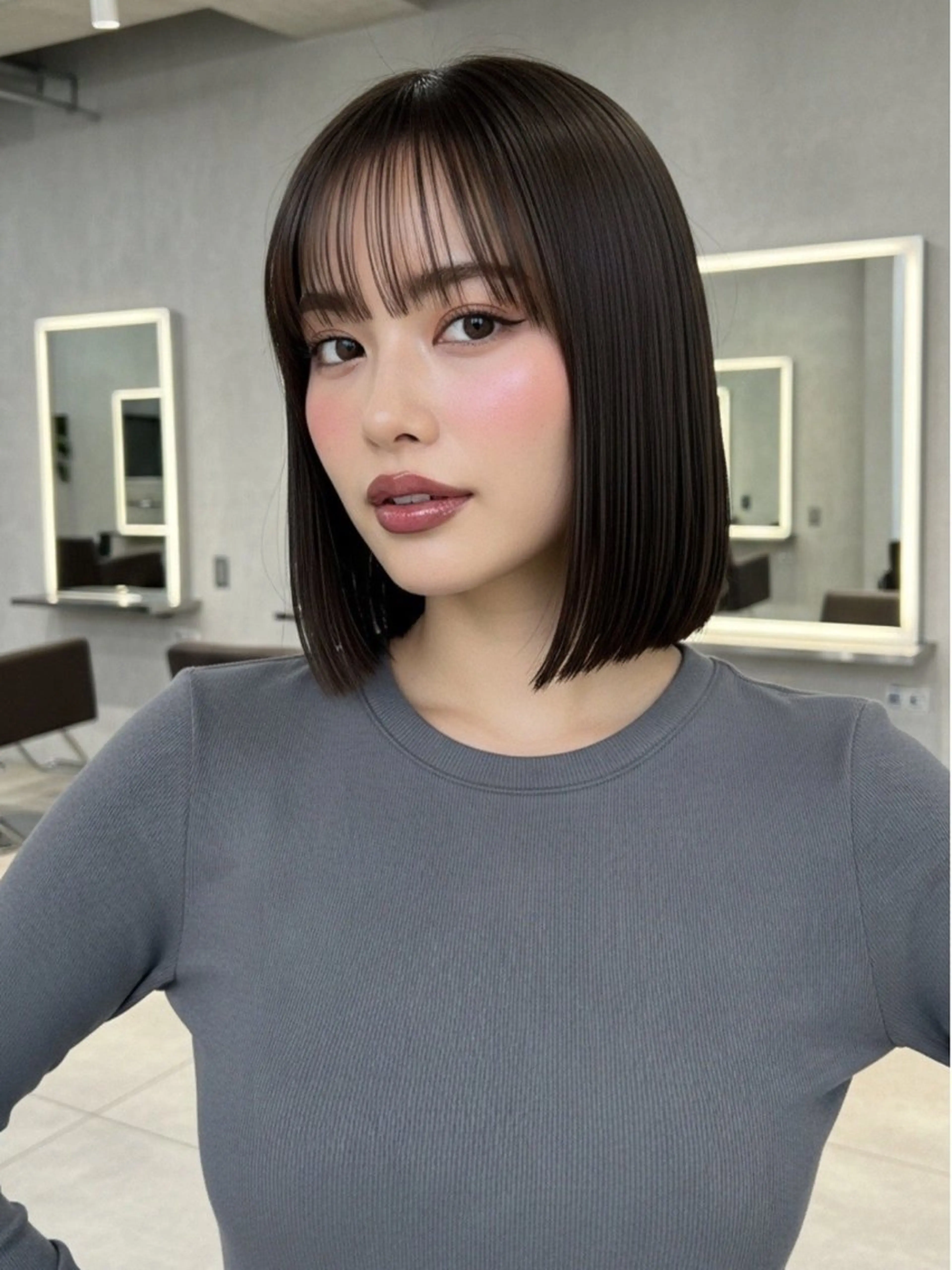 ミディアム 似合わせボブ✖️ 韓国レイヤー✨小関のヘアスタイル
